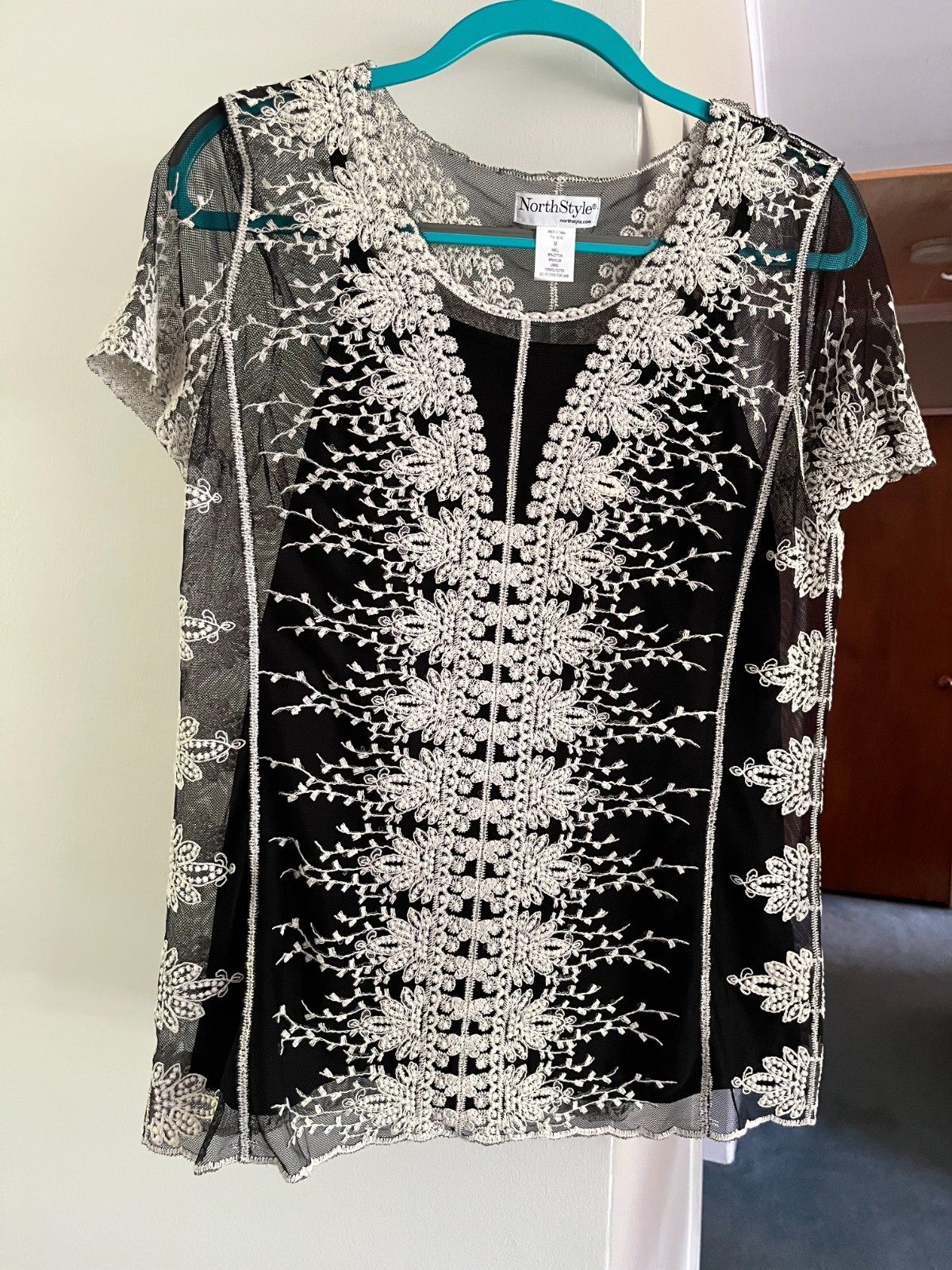 North Style Lace Overlay with Black Cami – Ladies’ Top