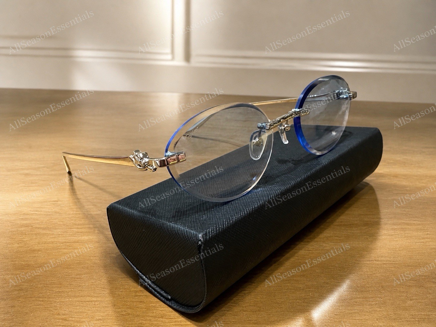 *** NEW *** Authentic Cartier Silver Panthère Classic 58MM Oval Sunglasses