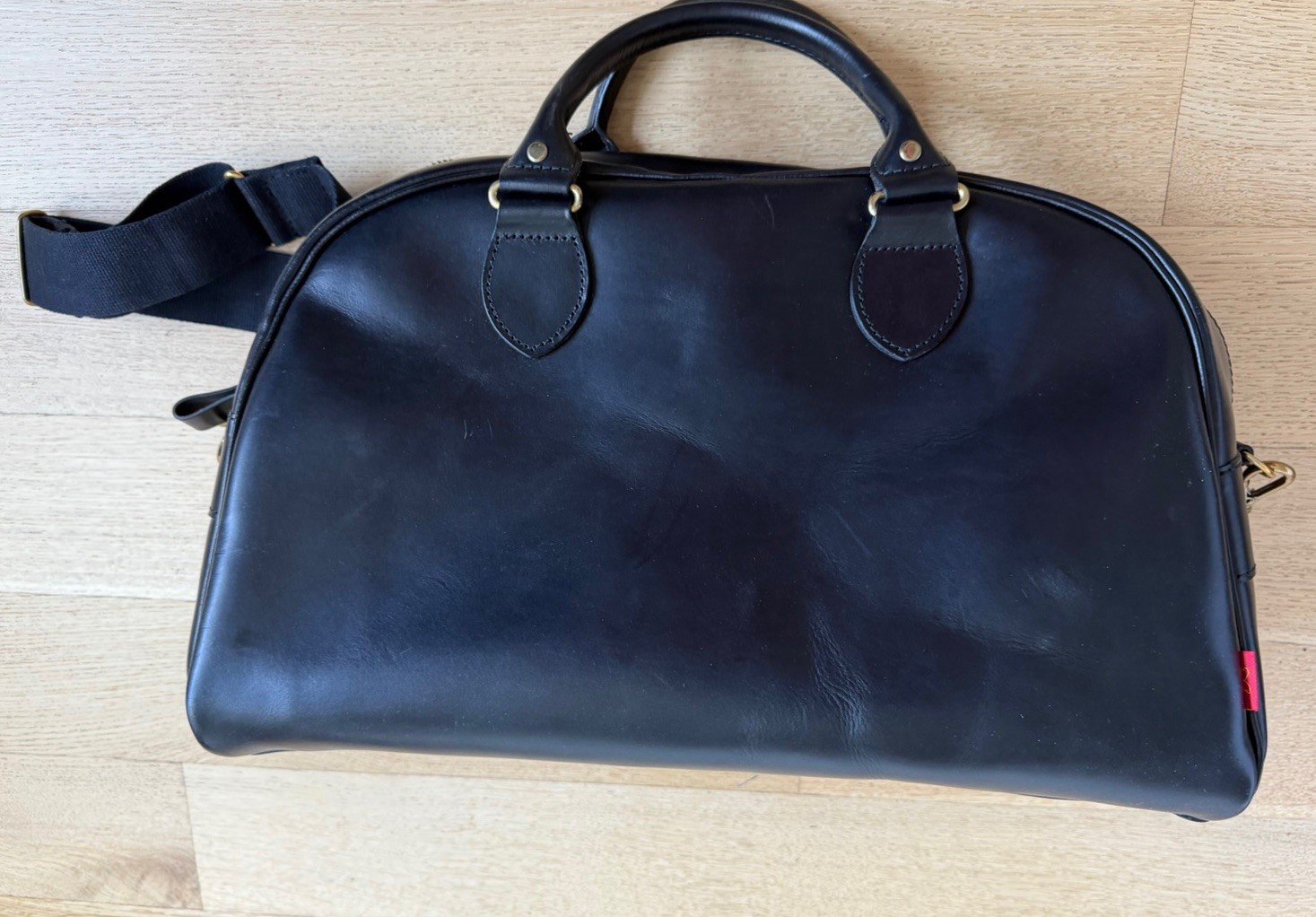John Chapman Black Reiver 18 Holdall Leather Gym Overnight Bag Retail $850