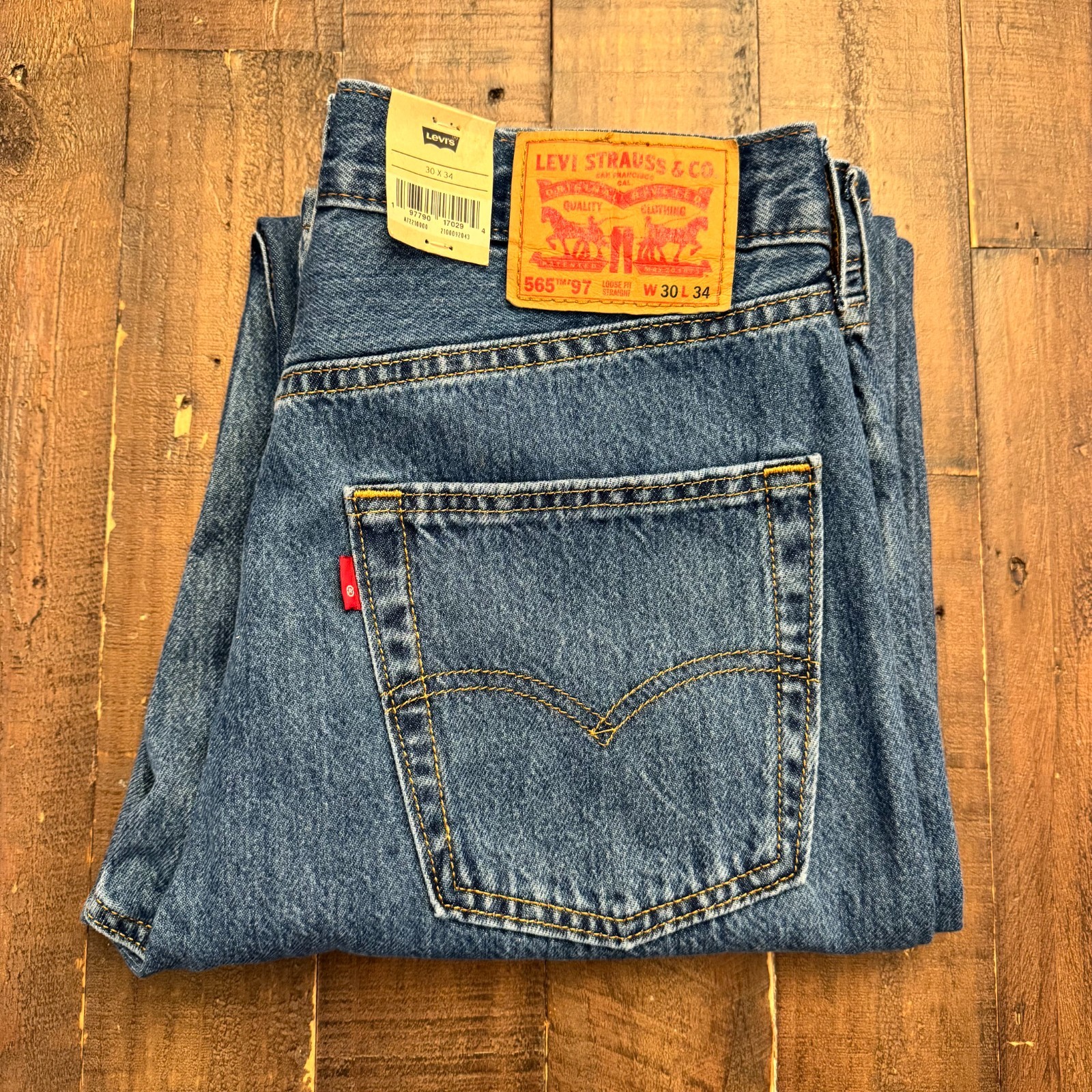 Levi’s 565 ’97 Loose Fit Straight Denim Jeans Men’s W31xL33 (Tag 30×34) Blue