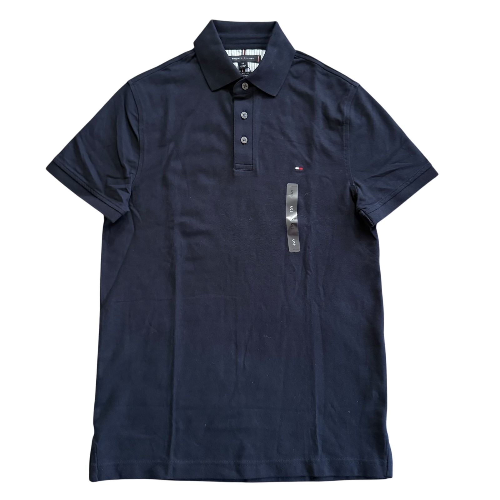 Tommy Hilfiger Men’s Solid Stretch Cotton Mesh Slim fit Short Sleeve Polo All Sz