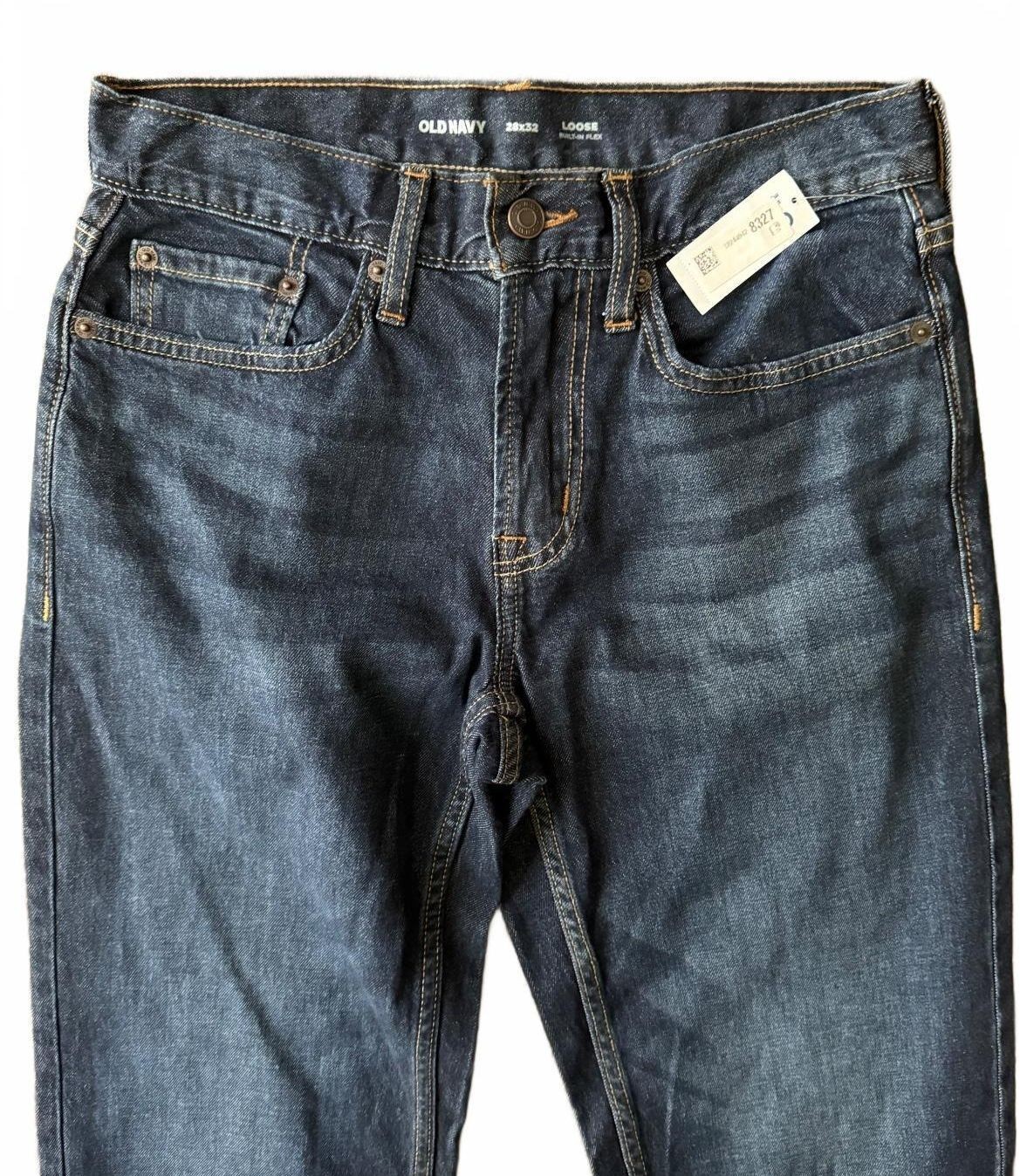 Old Navy NEW Men’s Loose Built In Flex Denim Jeans Size 28 x 32 Streetwear 90s