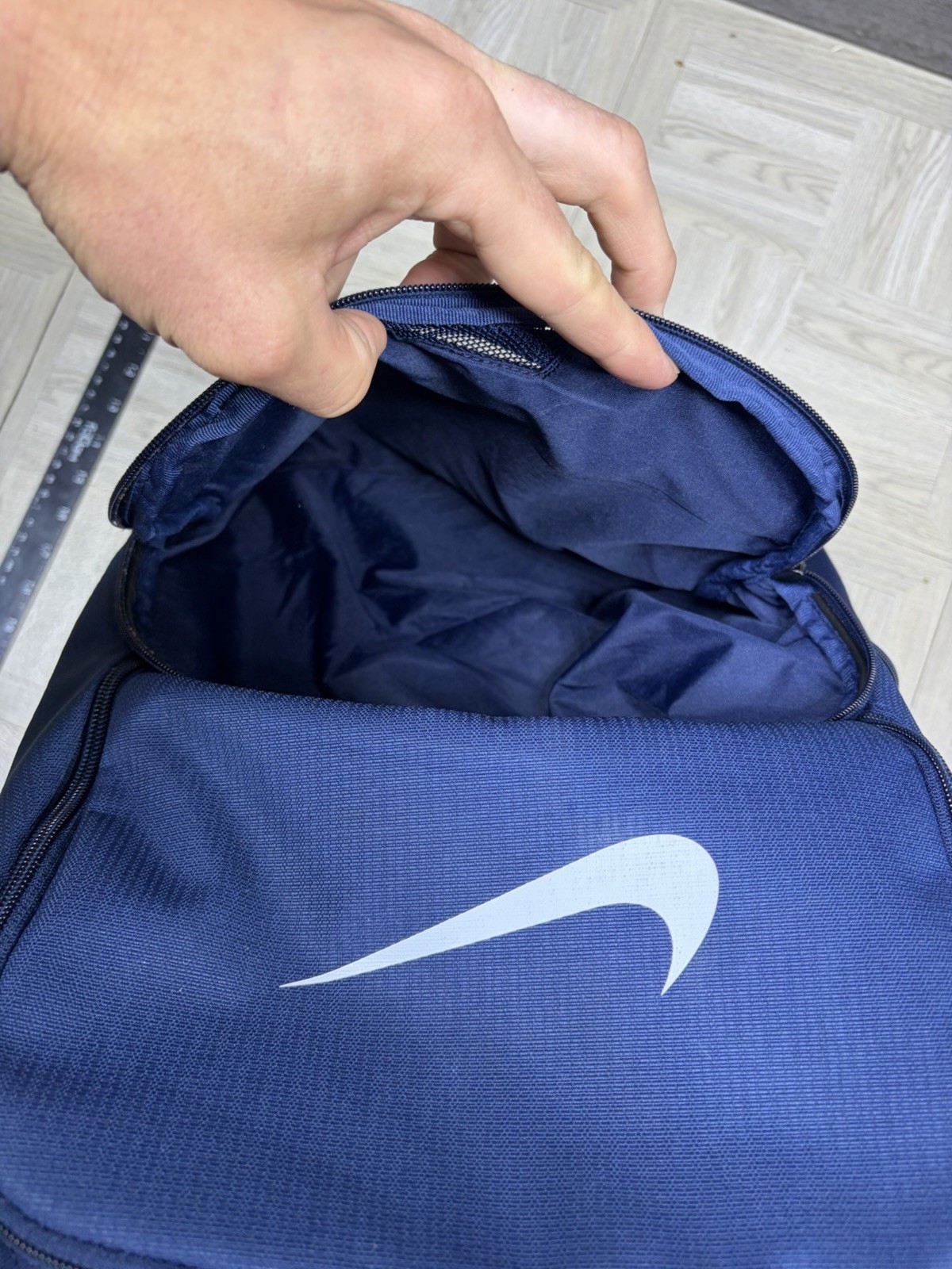 Nike Brasilia XL 9.5 Laptop Backpack Navy Black Book Bag Adult Extra Large