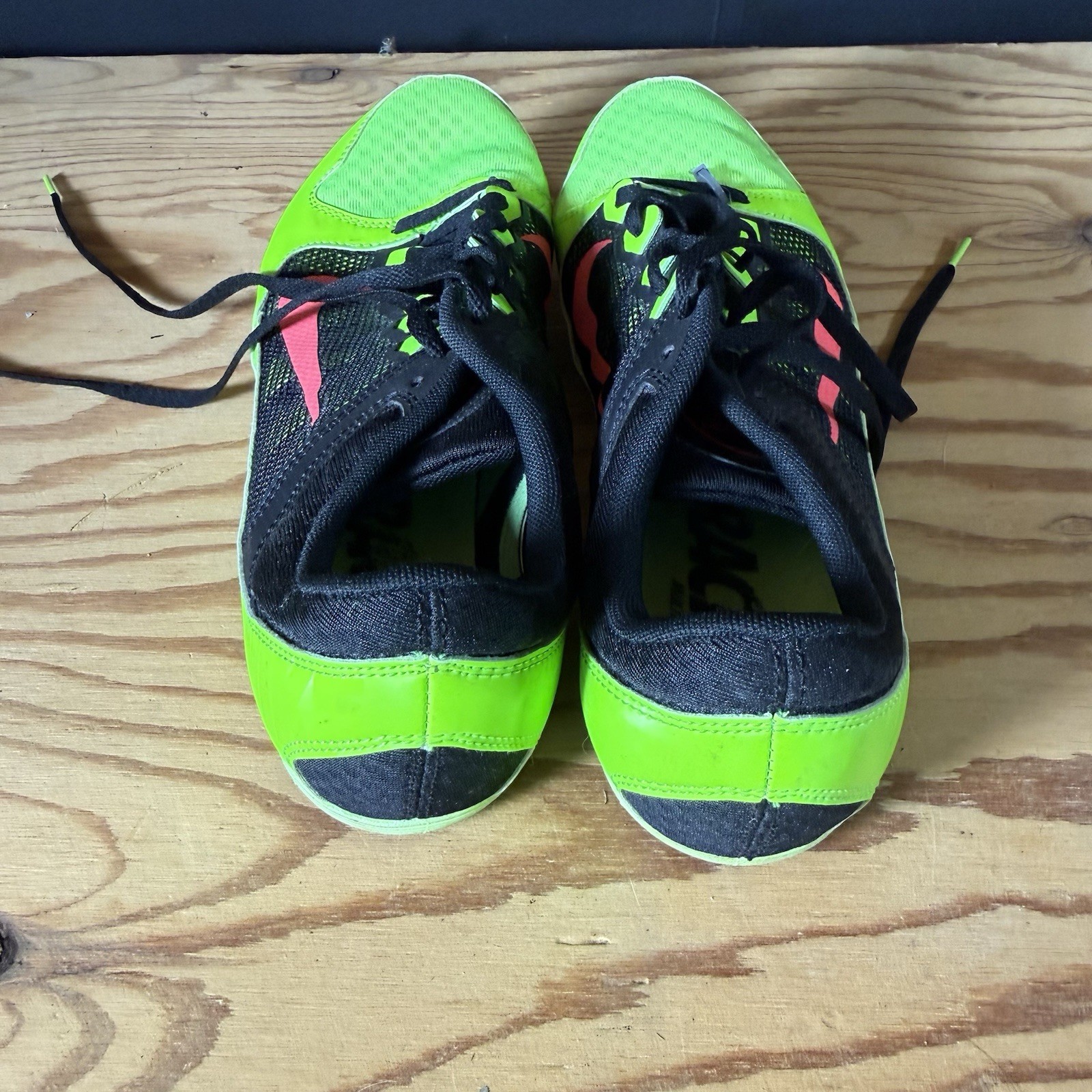 Nike Rival Mid Distance Racing Track Shoes Mens 10.5 Spikes Green &Black