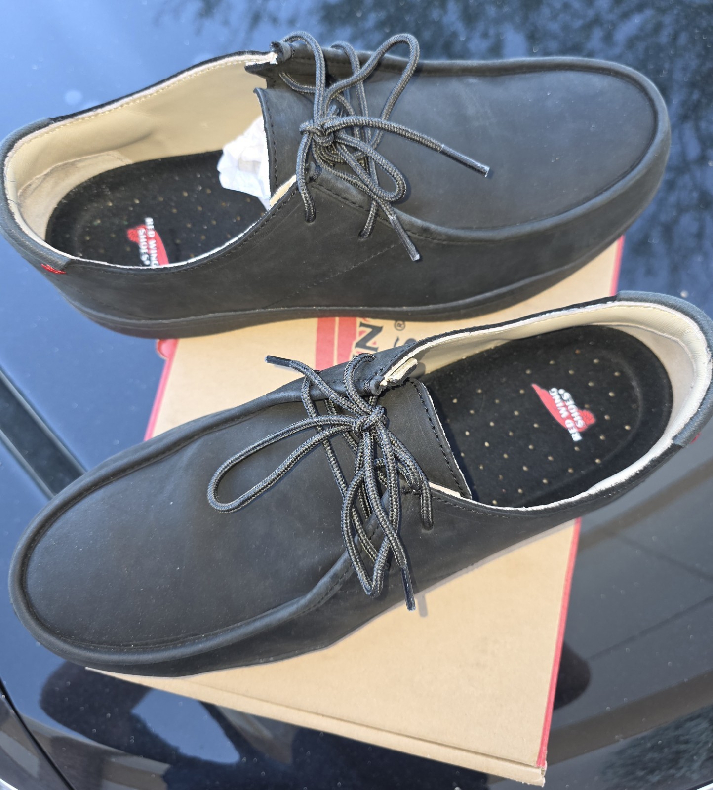 Red Wing Shoes Men’s Black Leather LaceUp Oxford Aluminum toe work shoe US 11 E2