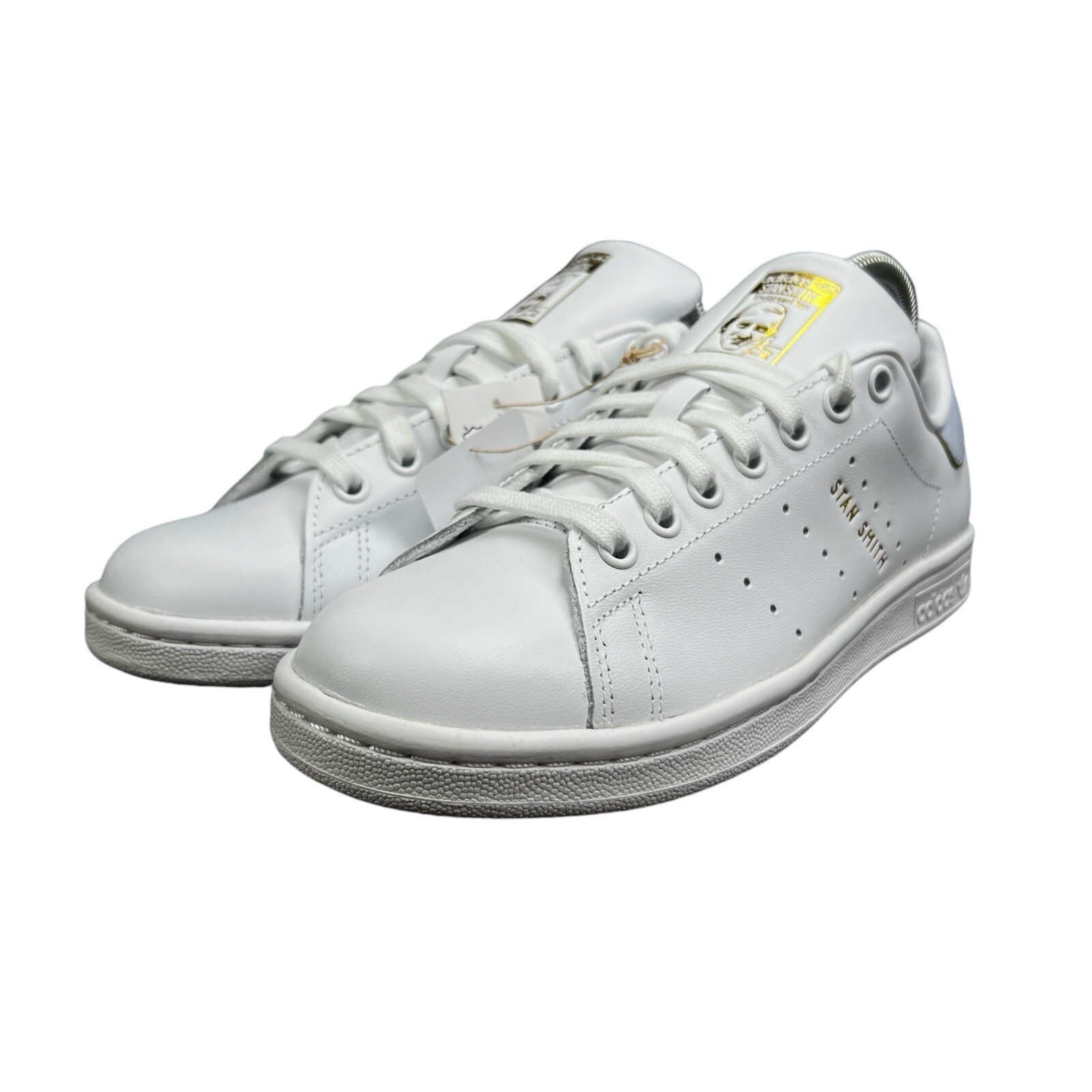 Adidas Stan Smith White Blue Dawn Gold Shoes HQ6642 Women’s Sizes 6 – 11