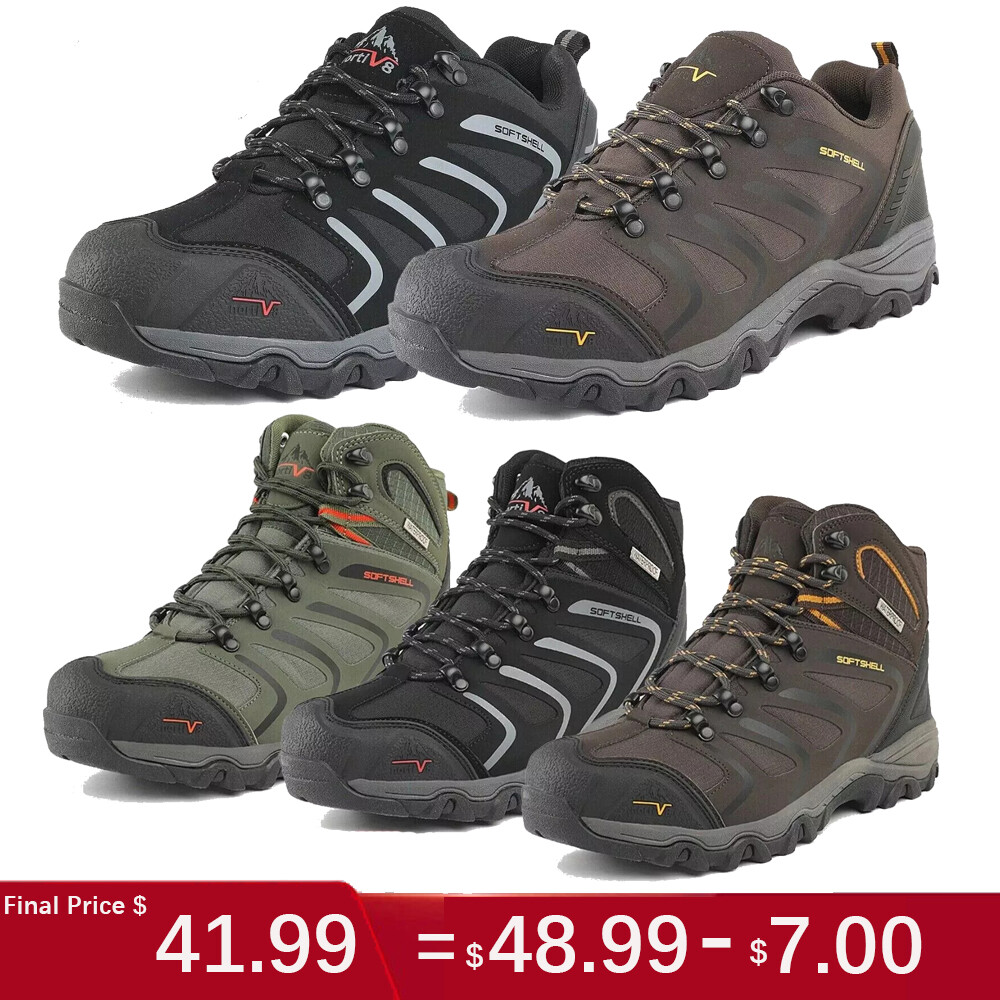 NORTIV 8 Men’s Waterproof Hiking Boots Outdoor Lightweight Shoes Trekking Trails