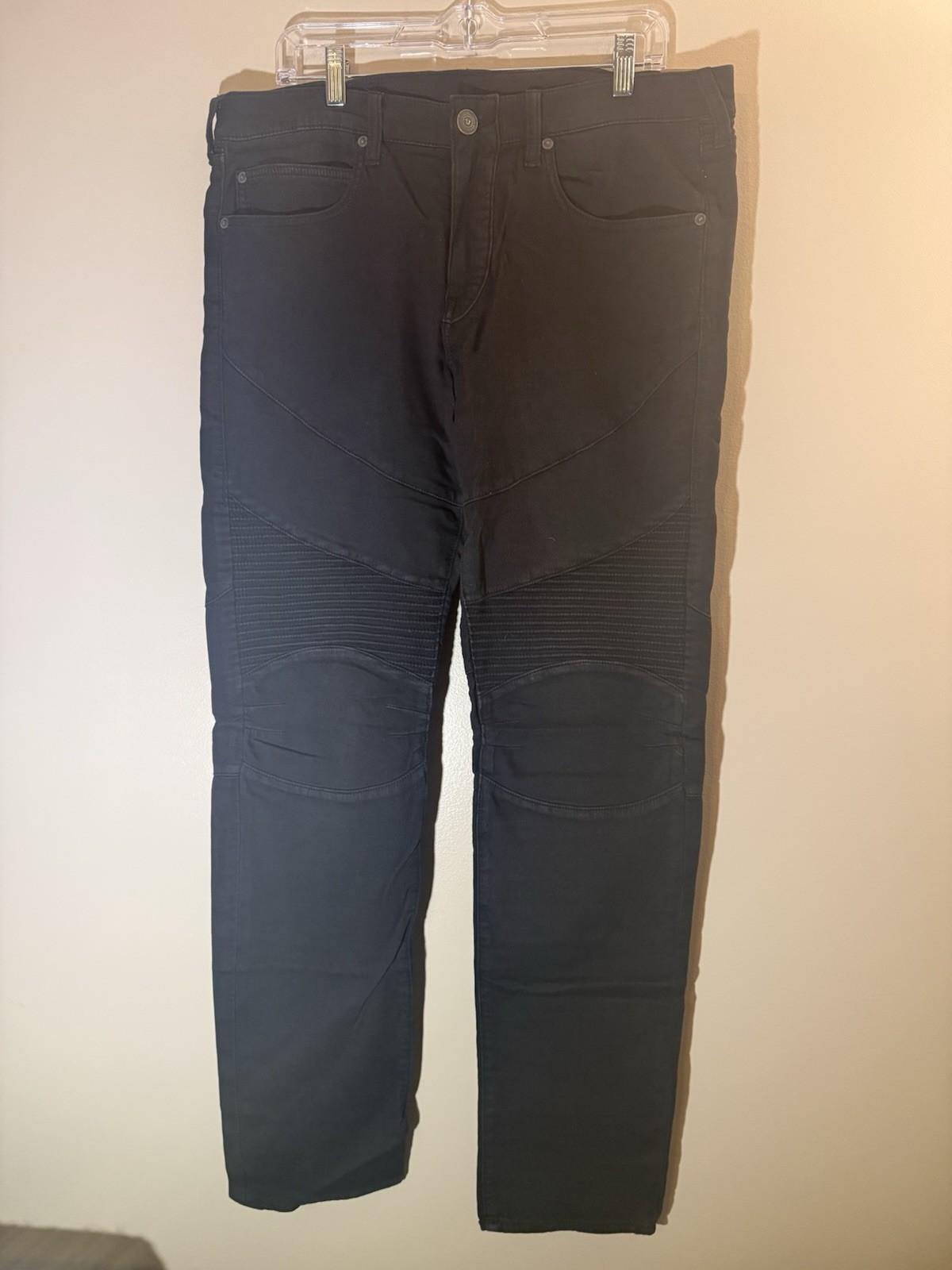 TRUE RELIGION Geno Relax Slim Black Denim Jeans NWT Size 34