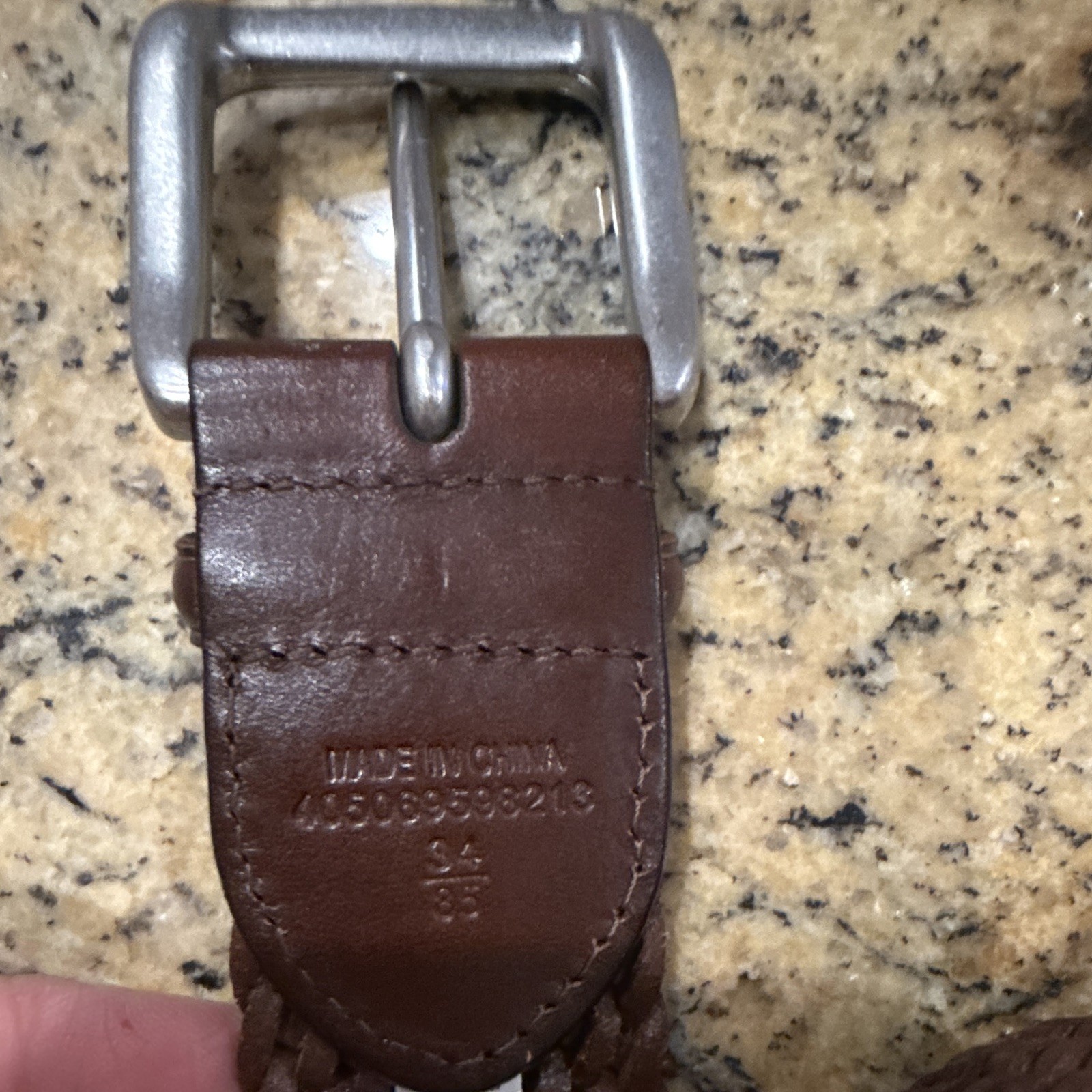 Polo Ralph Lauren Brown Braided Adjustable Belt, Size 34
