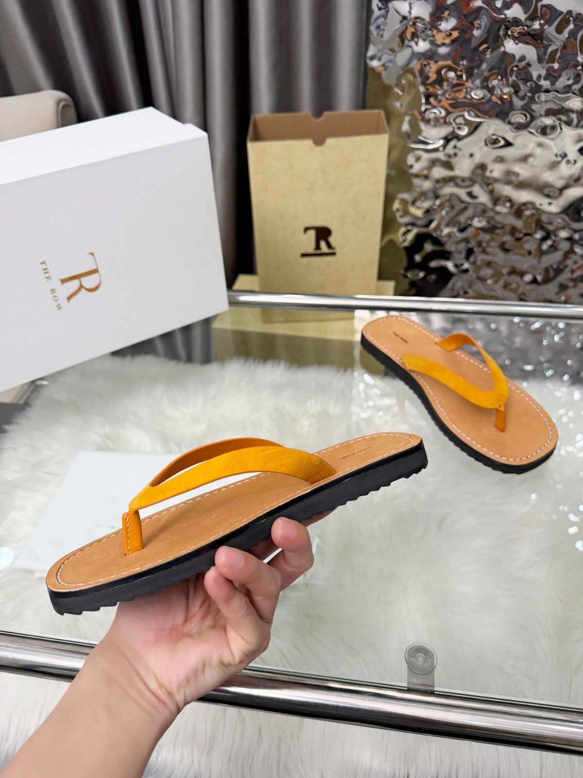 The Row Spring/Summer New Arrivals: Women’s Brown Flip-Flops — Size 38