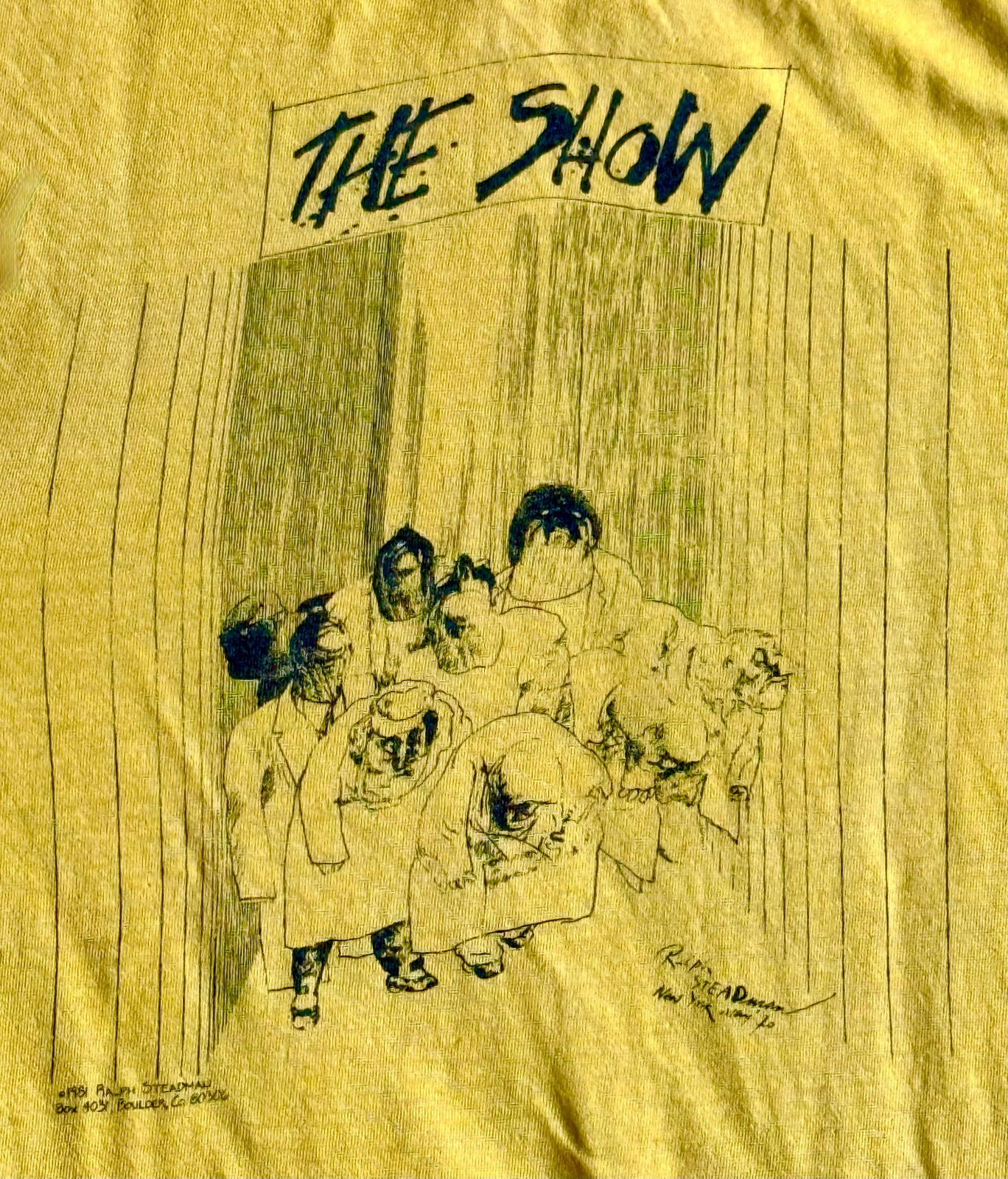 Ralph Steadman THE SHOW 1981 New York T shirt Hunter Thompson partner Medium