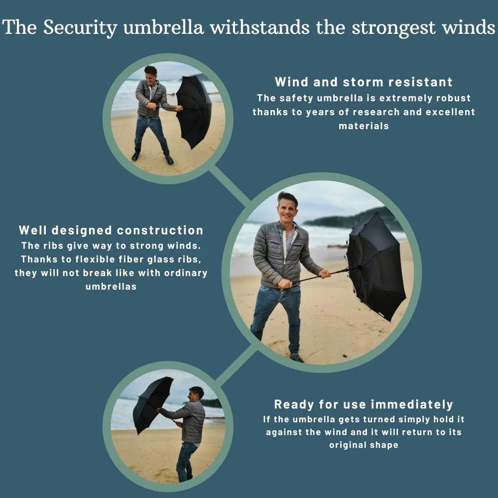 Security Umbrella men “Standard” knob handle with tiny scratches