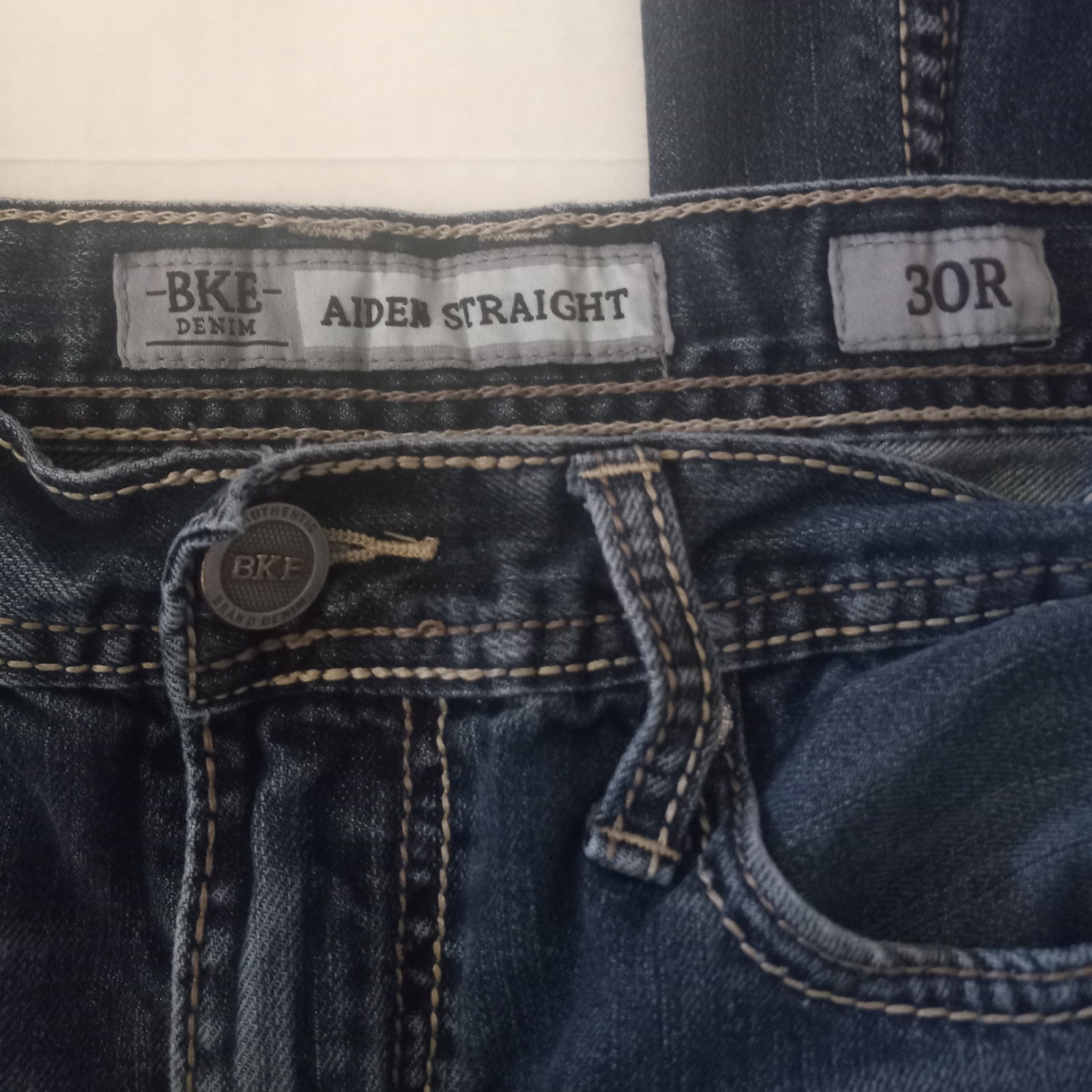 BKE Denim Aiden Jeans Men’s 30R Medium Wash Blue Straight 30×29