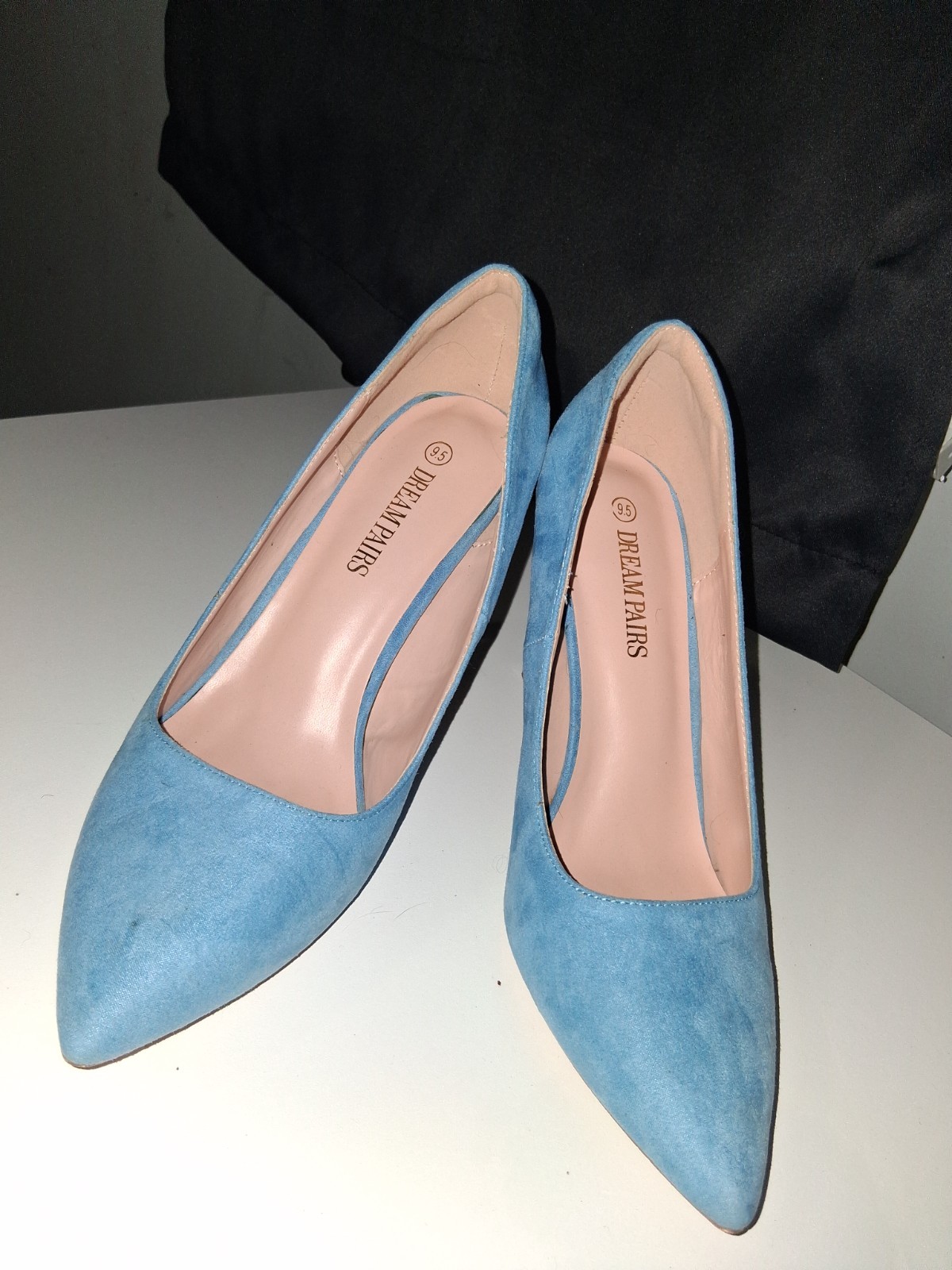 Dream Pairs Blue Faux Suede Pointed Toe Pumps Heels Women’s Size 9.5