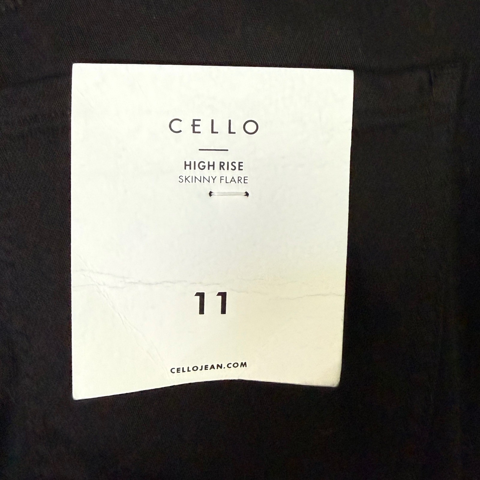 Cello Women High Rise Skinny Flare Distressed Raw Hem Black Jeans 11 NWT Grunge