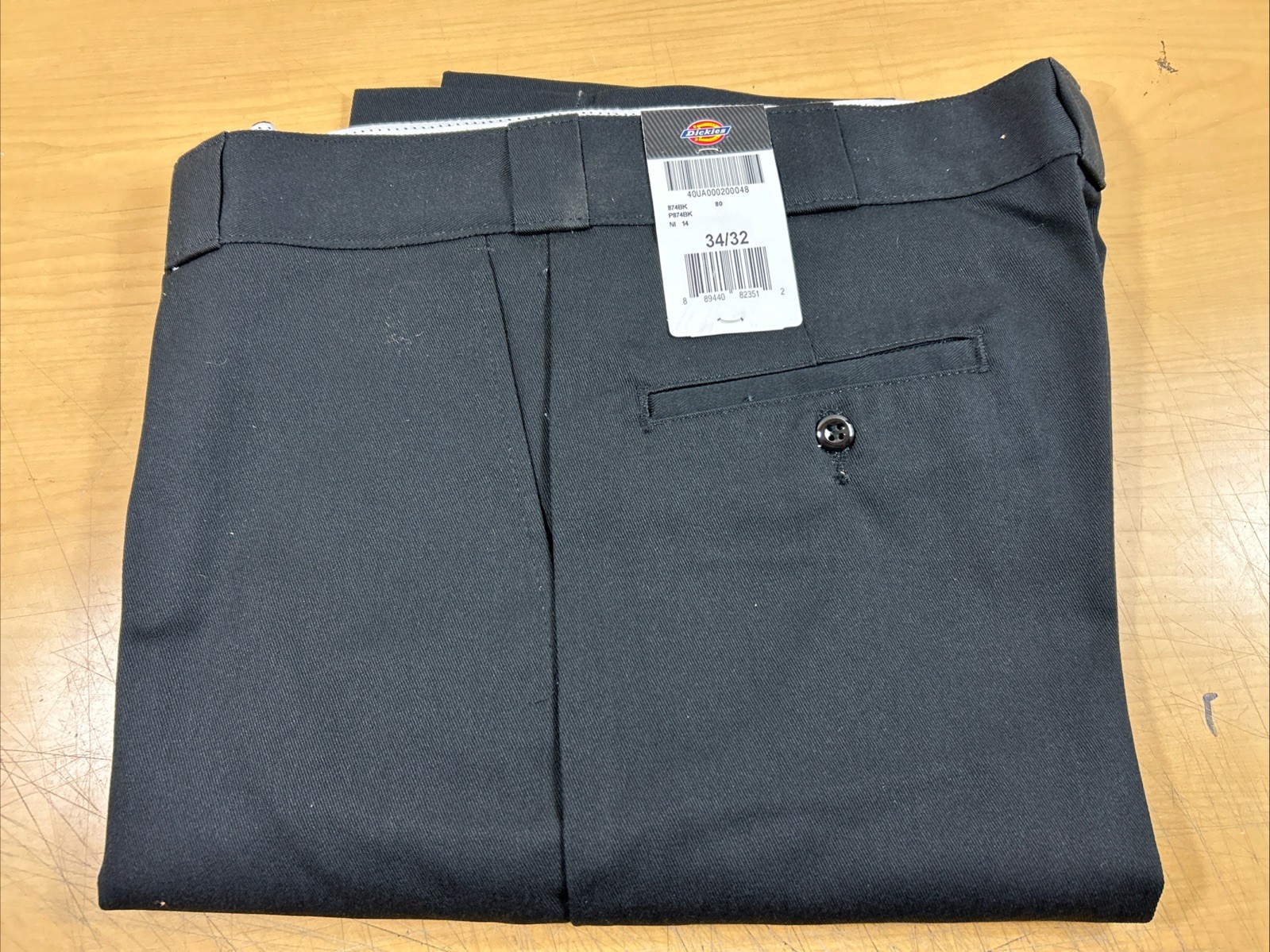 Dickies 874 Black Men’s Pants 34/32 Original Work Pants (6512)