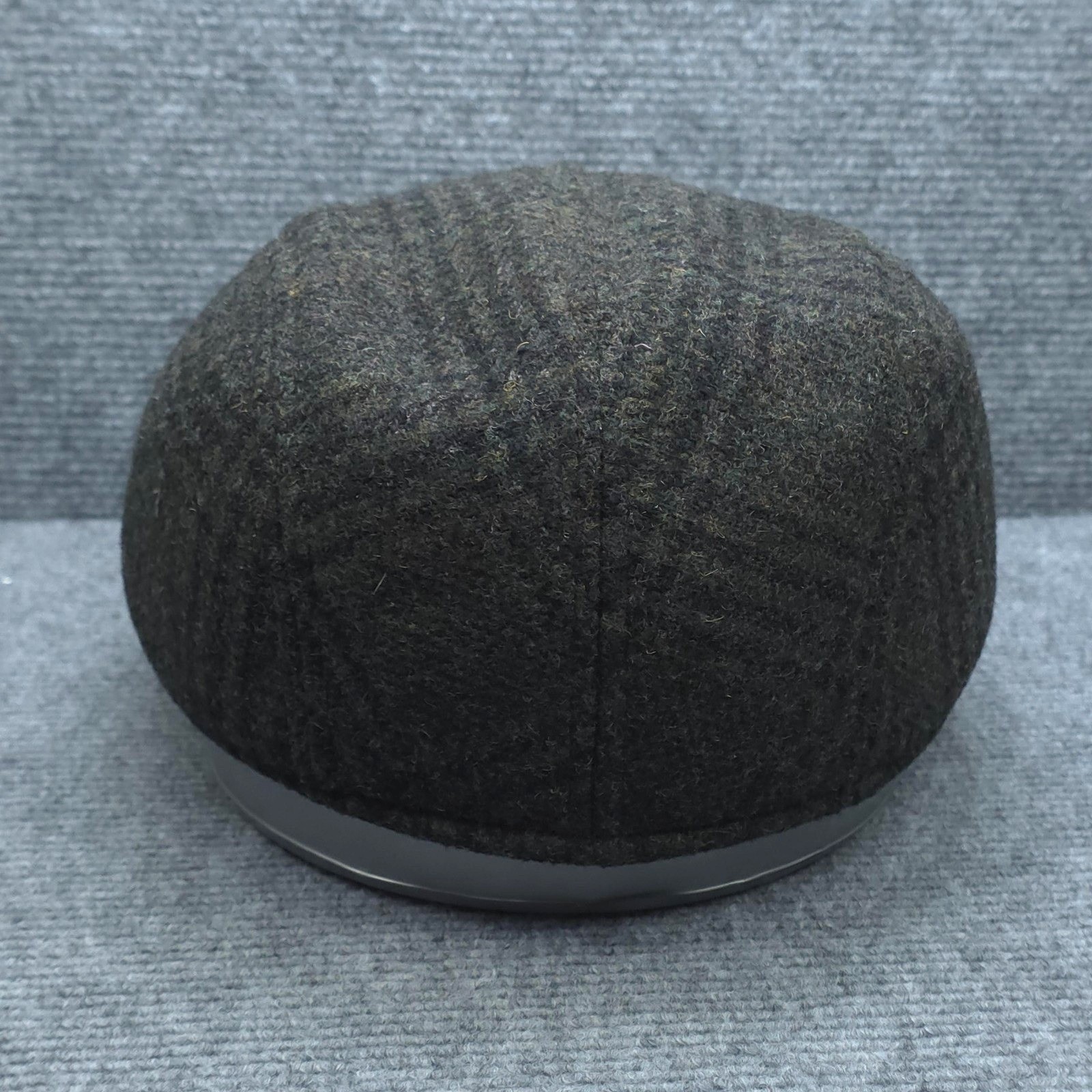 Flat Cap Ivy Hat Mens One Size Green Plaid Wool Blend Ear Flap Lined Winter