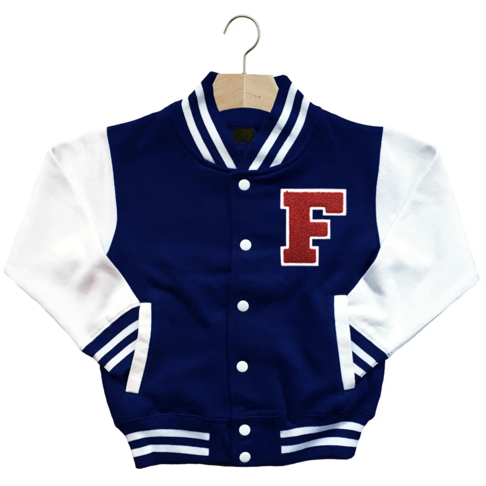 CLASSIC VARSITY BASEBALL JACKET UNISEX PERSONALIZED GENUINE US D COLLEGE LETTER