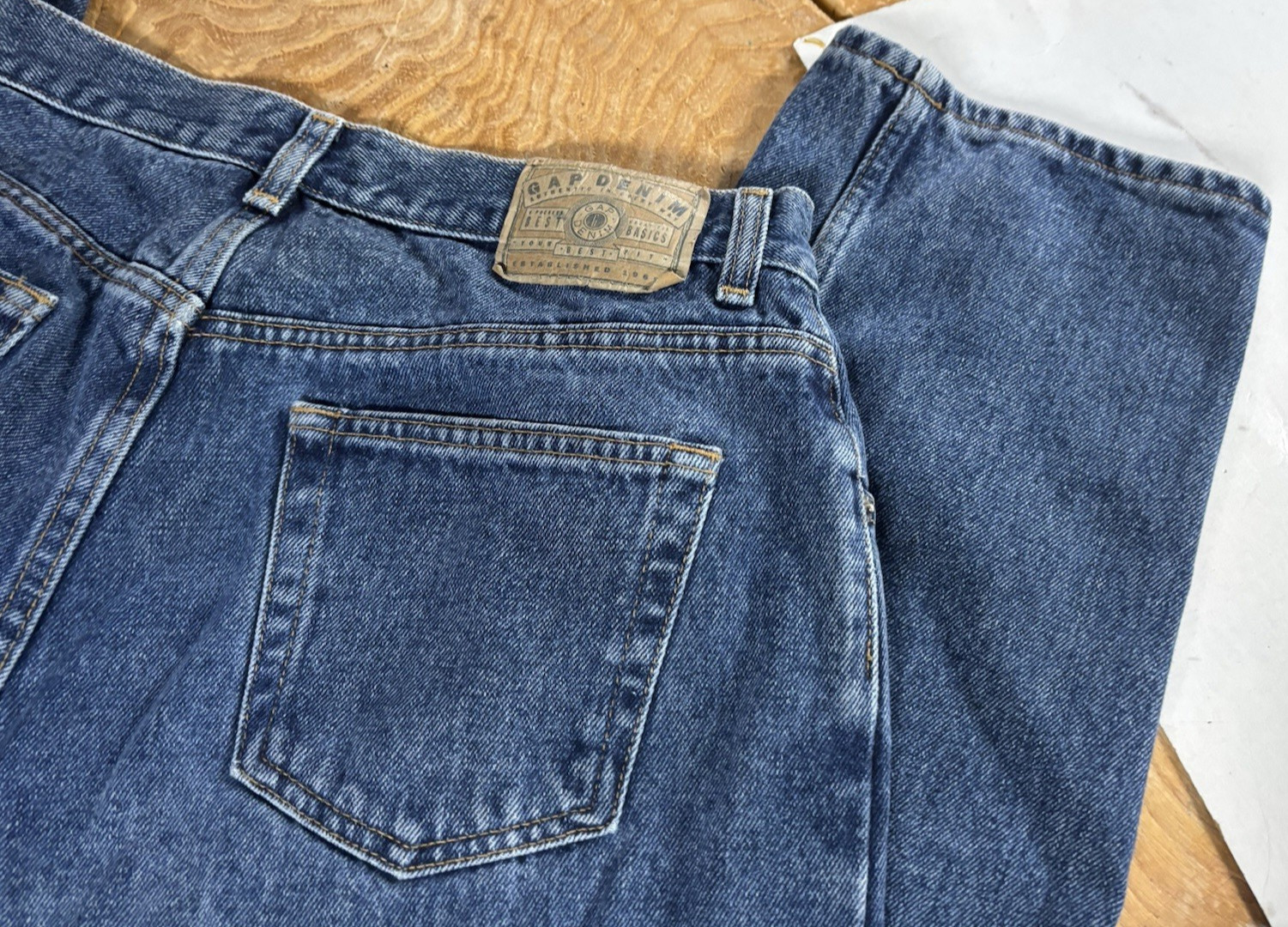GAP Vtg 90s-Y2K Loose Fit Button-fly High-Rise Jeans Womens 14 A Mom Best Basics