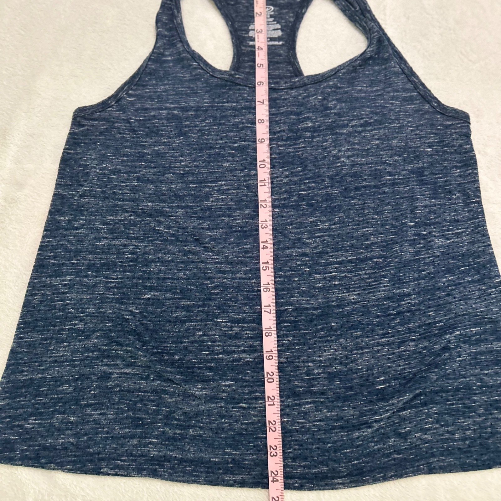 Athletic Works Women’s Blue Workout Yoga Gym Racerback Tank Top Sz L
