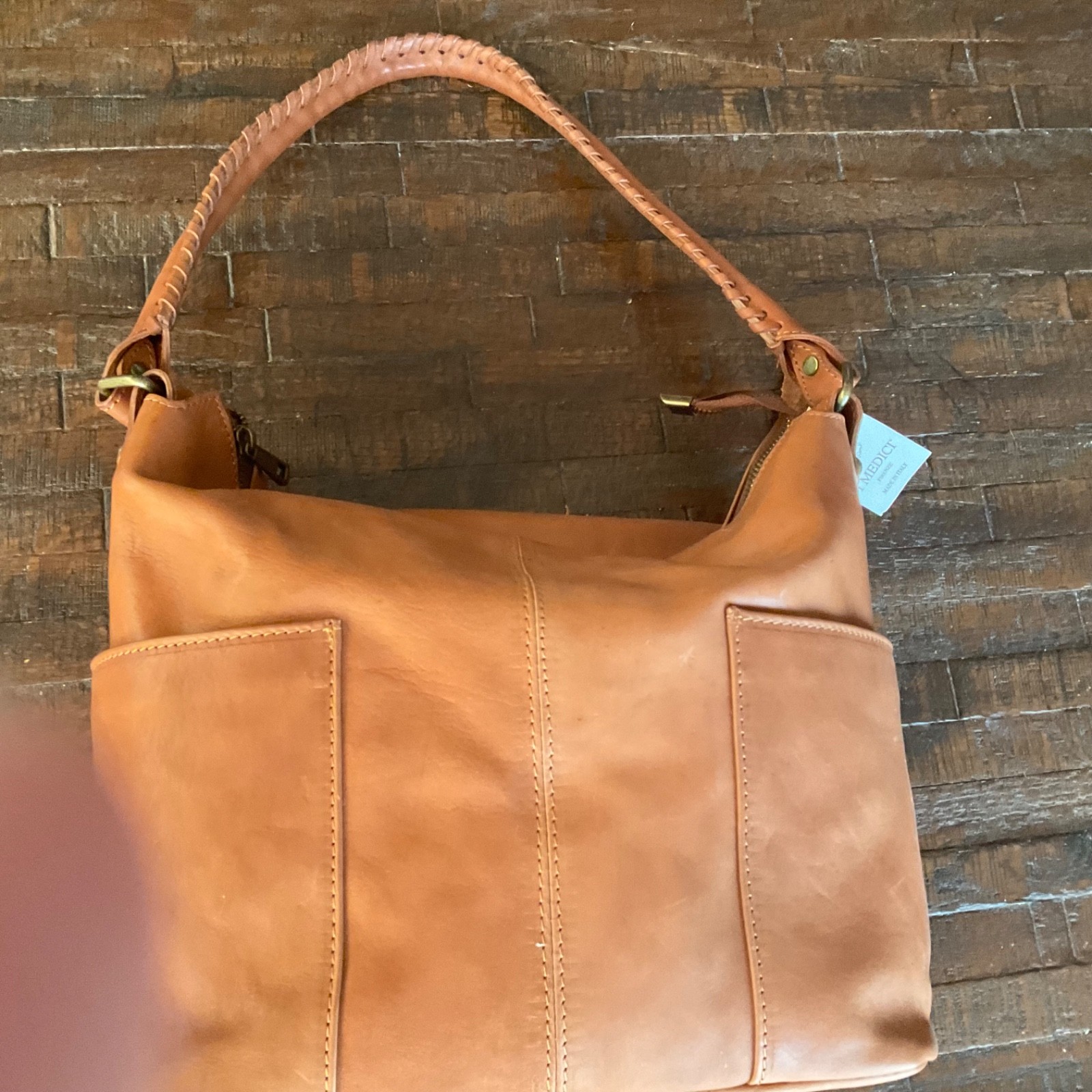 Medici Leather Shoulder Saddle Bag Made In Italy