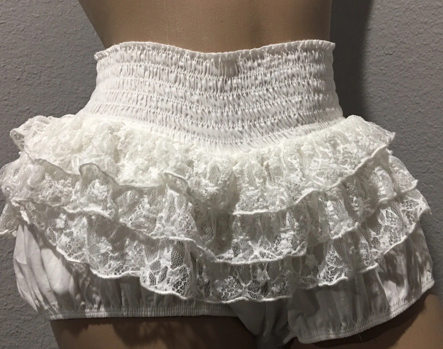 Vtg Urban Nylon Rumba Ruffle Lace Panties S XS