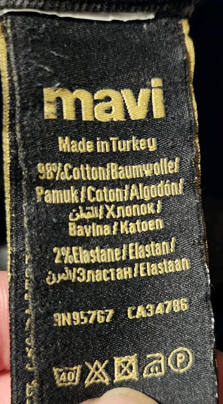 Mavi Premium Jeans Luxe 31 x 30 Marcus Slim Straight Black Stretch Denim Jeans