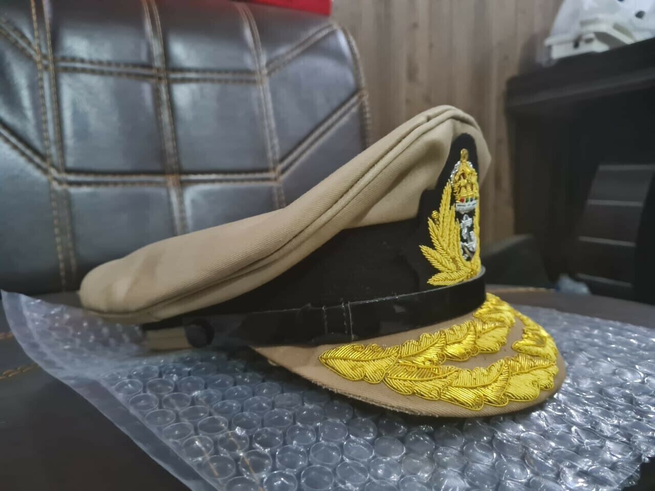 UK ROYAL NAVY ADMIRAL OFFICER Khaki WHITE OR BLACK HAT CAP NEW. ALL SIZES