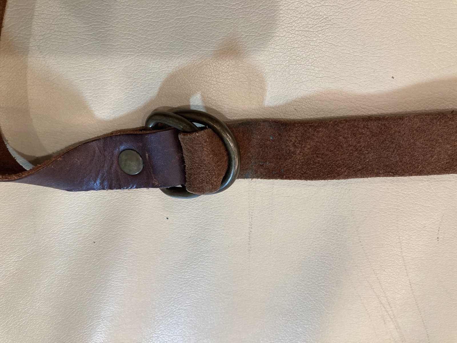 Full Grain SADDLEBACK LEATHER Co. Brown Crossbody Bag Fold Over, Brass Accent