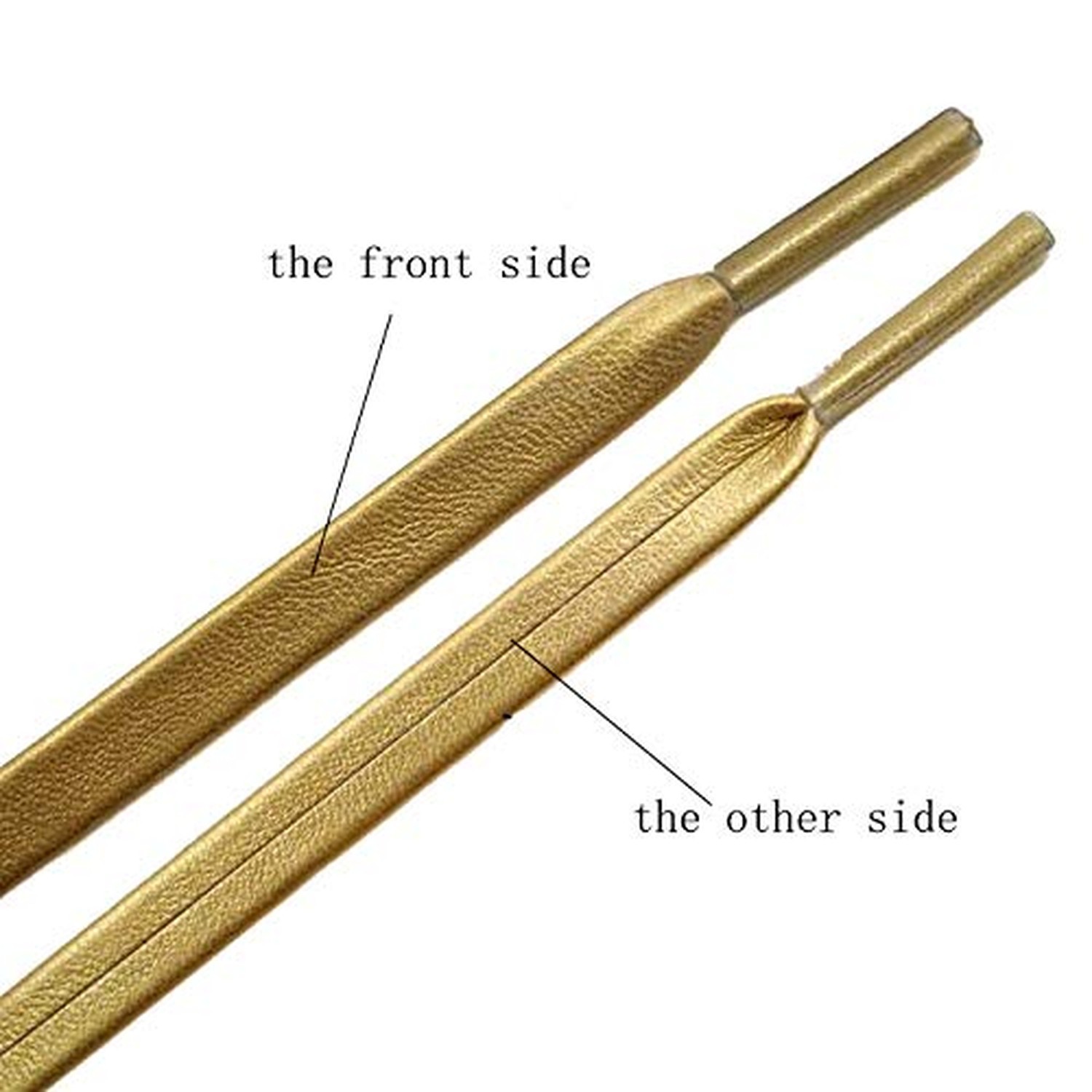 One Pair Flat PU Leather Laces Shoelaces for Shoes Sneaker Boot Black 51”