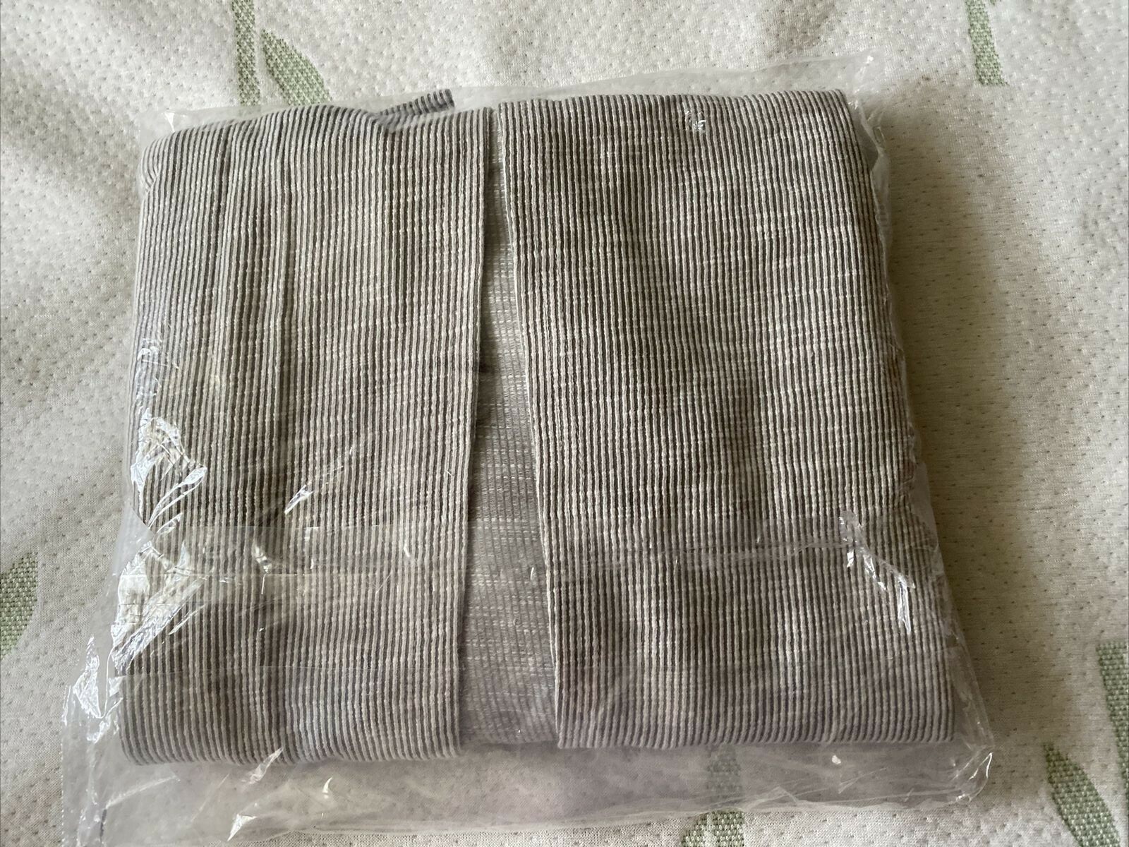 Donni Gray Beige Vertical Striped Sandwash Cardigan Sweater Jacket One Size NWT