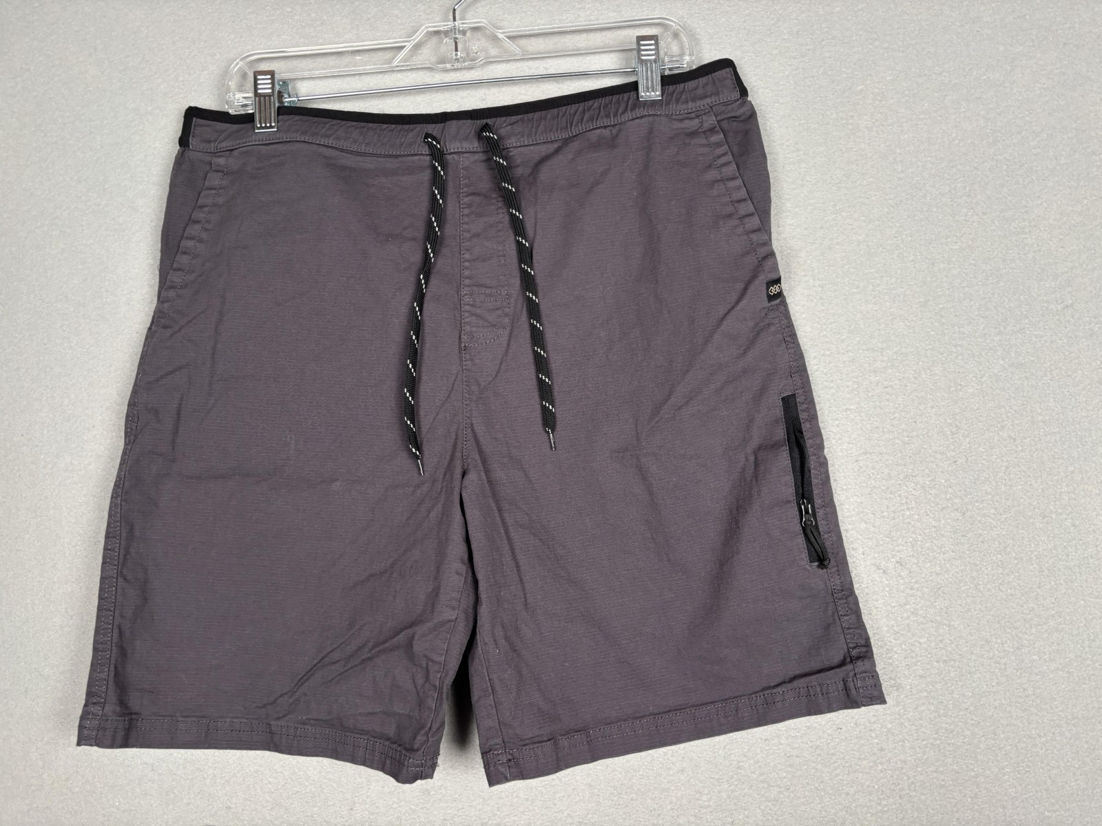 LEG3ND Discovery Shorts Mens Large Gray Ripstop Drawstring Casual Elastic Waist