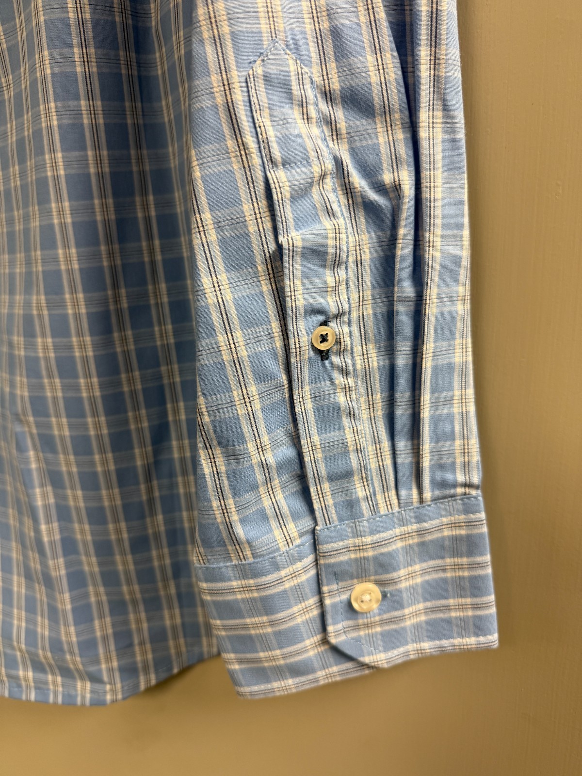 IZOD Men’s Button Down Long Sleeve Dress Shirt Azarine Blue Size 4XB Big & Tall