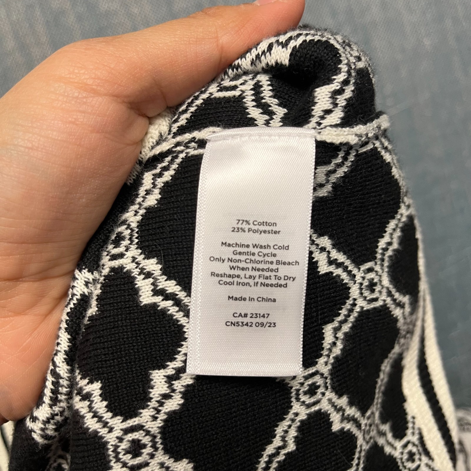 Talbots Plus Women’s Cardigan Tank Set Size 1X White Black Gold Button Sweater