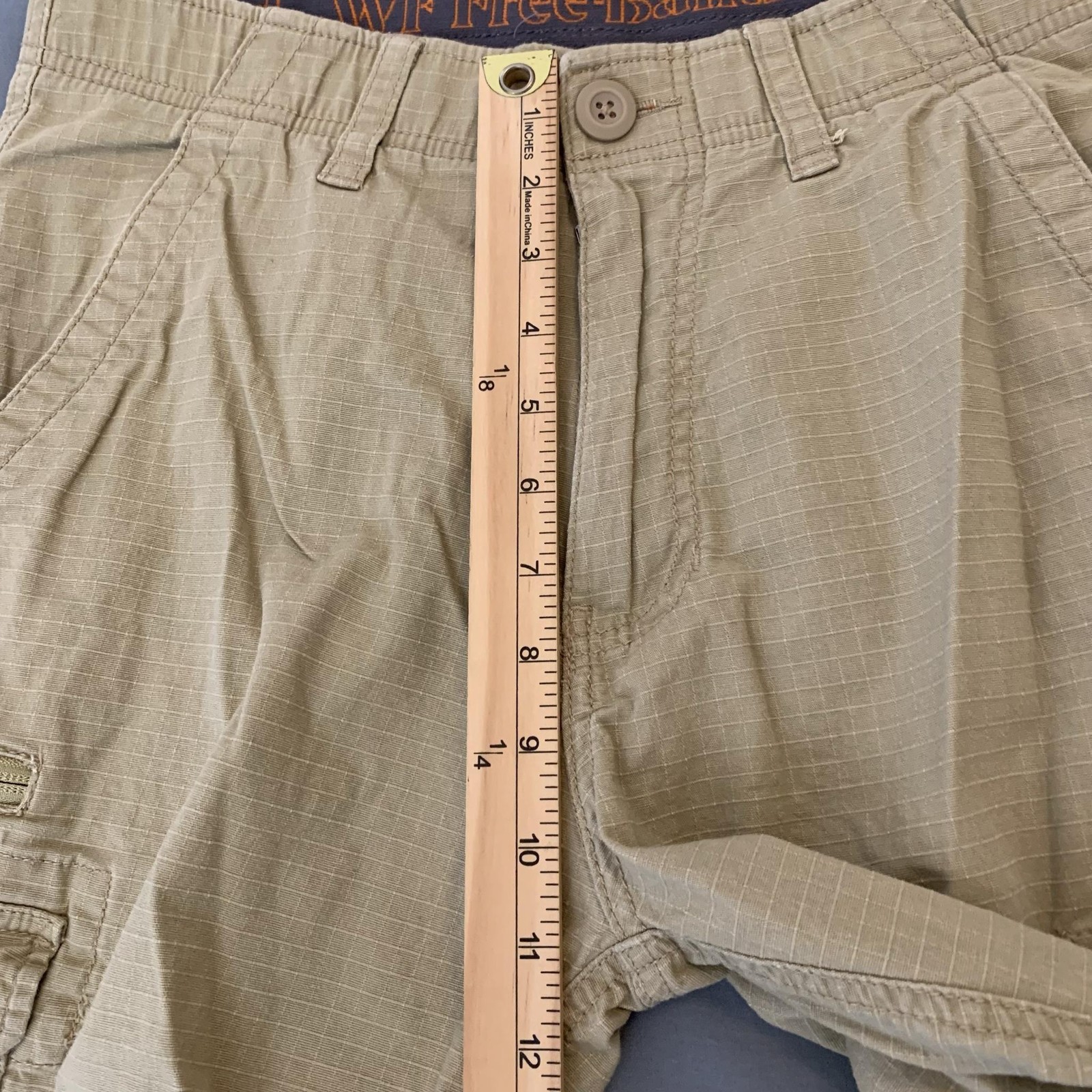 Wearfirst Cargo Shorts Mens 32 Beige Stretch Canvas Utility Pockets Travel