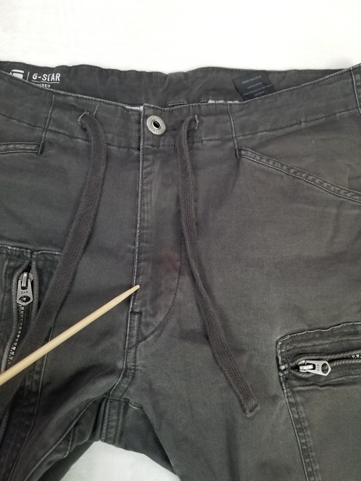 G-Star Raw Denim Dark Gray Tapered Cargo Jogger Pants Men’s Size 32/32 Rouching