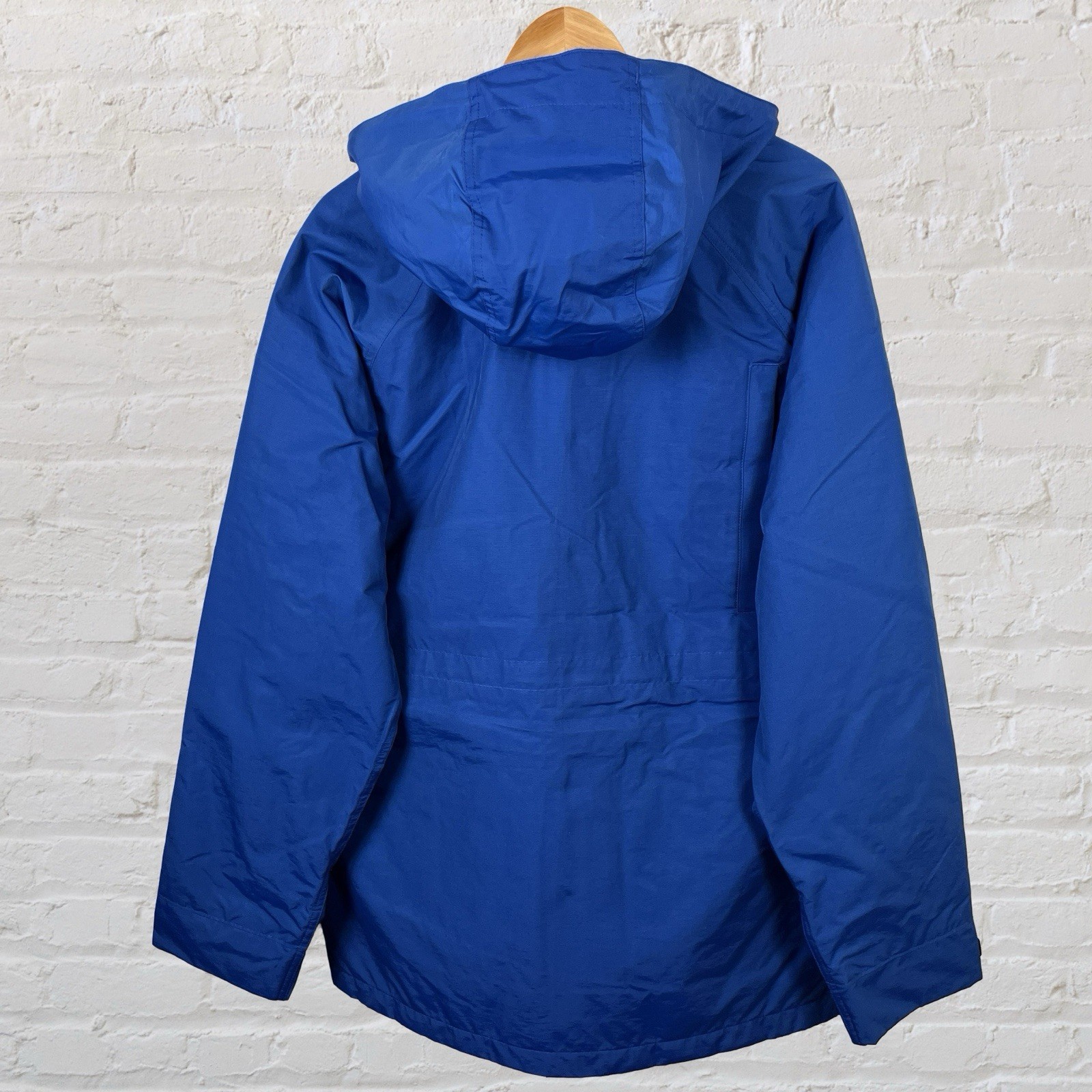 LL Bean Jacket Baxter State Parka 82 Wool Field Coat Hood Blue Mens Large Tall