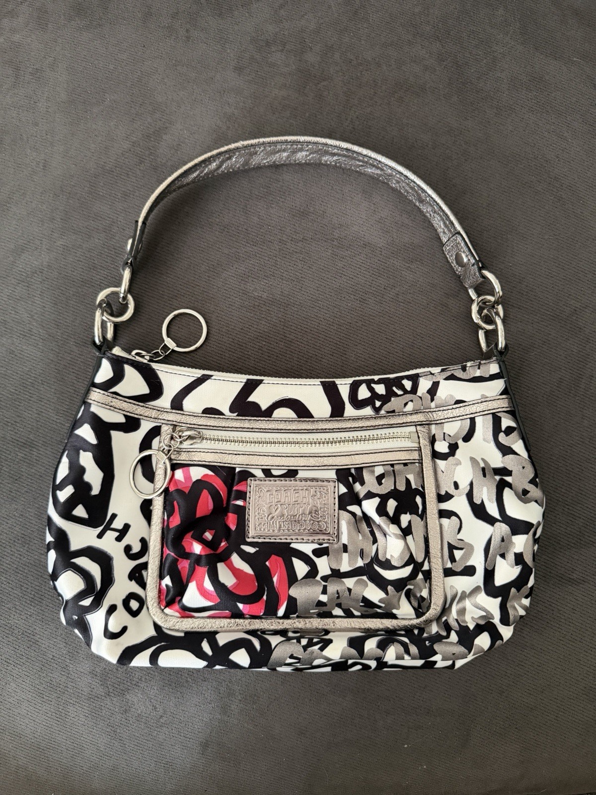 Coach Y2K Vintage Limited Edition Graffiti Poppy Shoulder Bag Handbag