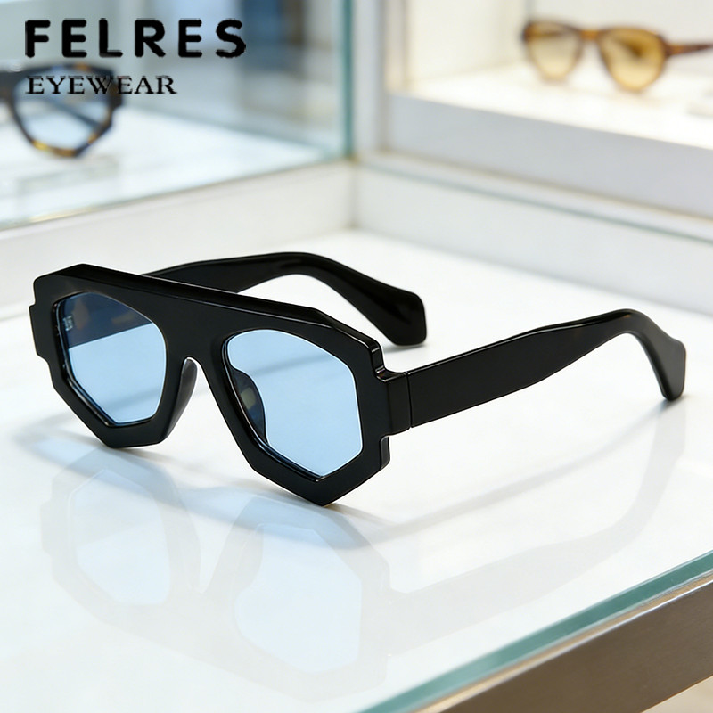 Polygon Tinted Reading Sunglasses Men Women Shade Presbyopic Sunglasses +5.0