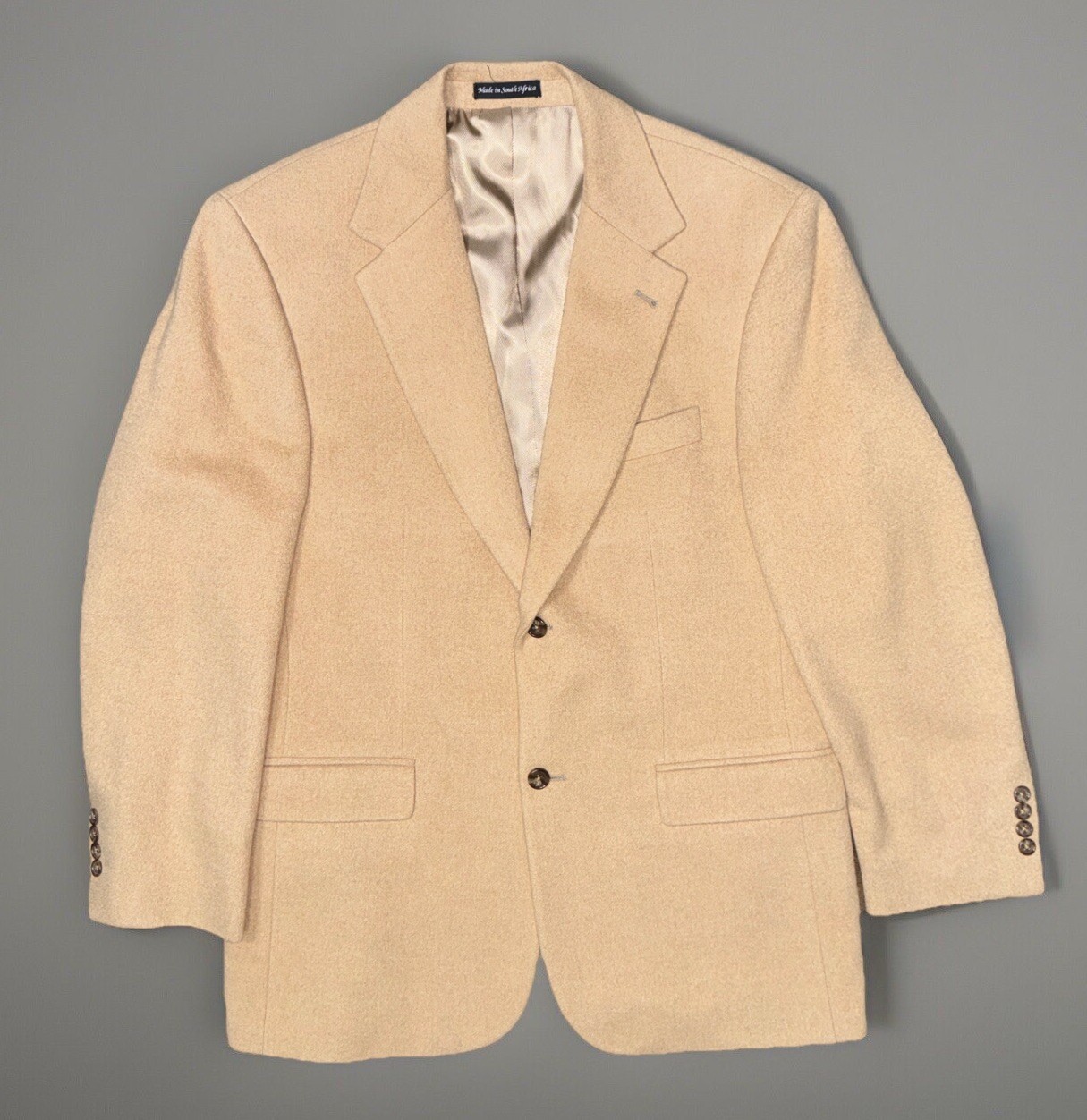 Tailors Row By Deansgate 100% Camel Hair Sport Coat Blazer Jacket Tan Size 40R