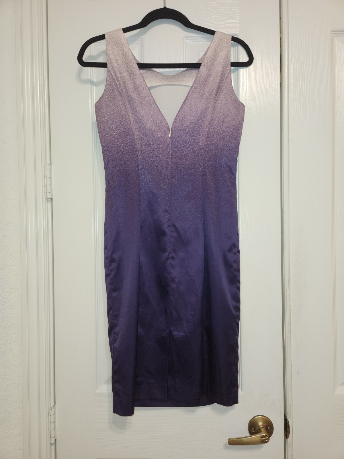 Venus Dress Purple Ombre Sleeveless Sheath Knee Length Gradient Party Dress Sz 4
