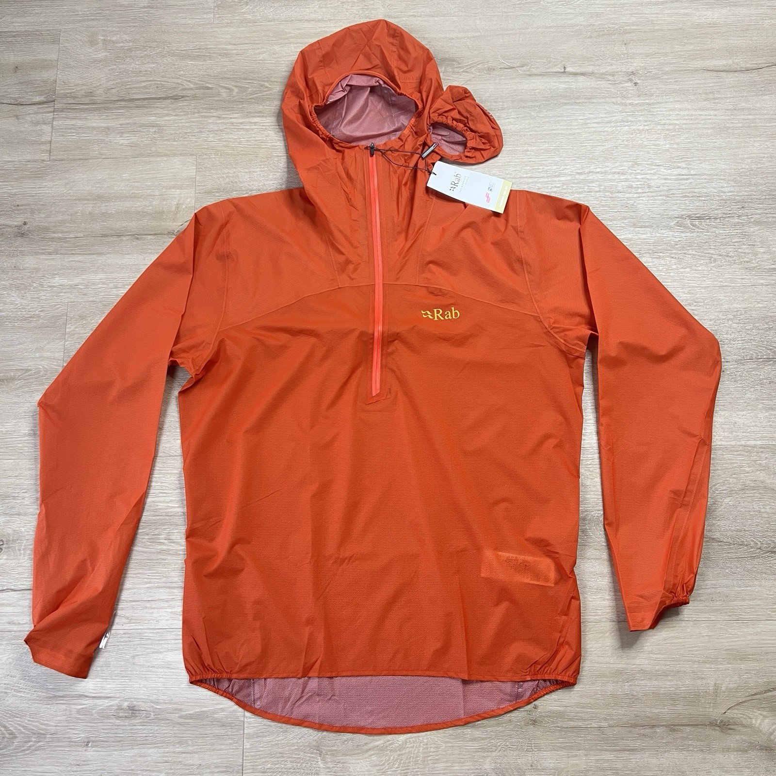 Rab Phantom Pull On 1/2 Zip Lightweight Packable Firecracker Mens Size Large NWT