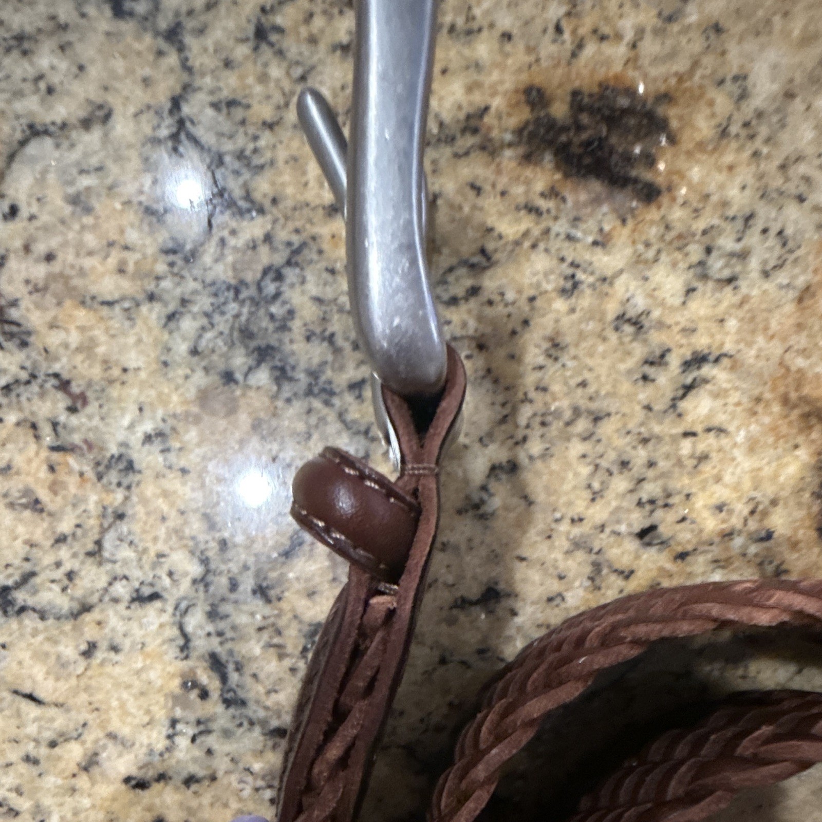 Polo Ralph Lauren Brown Braided Adjustable Belt, Size 34