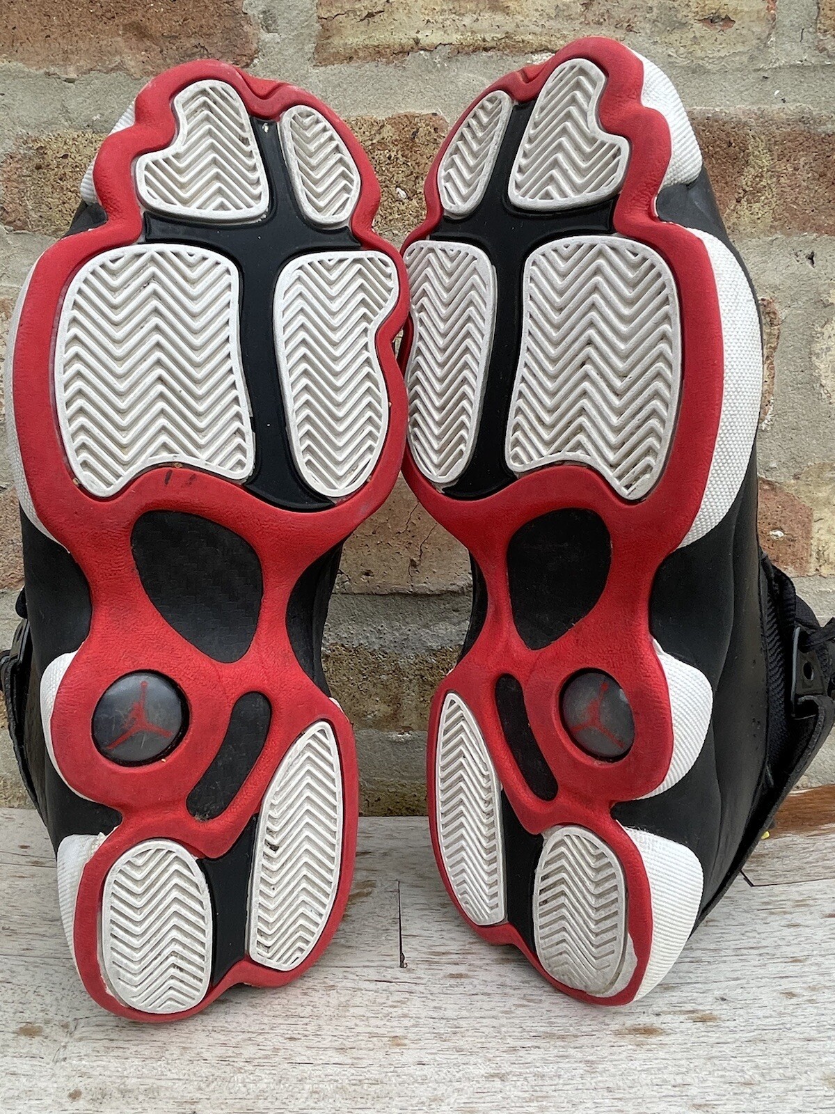 🔥 Nike Air Jordan 6 Rings • 322992-063 Black & Red Basketball Shoes Men Sz 8.5