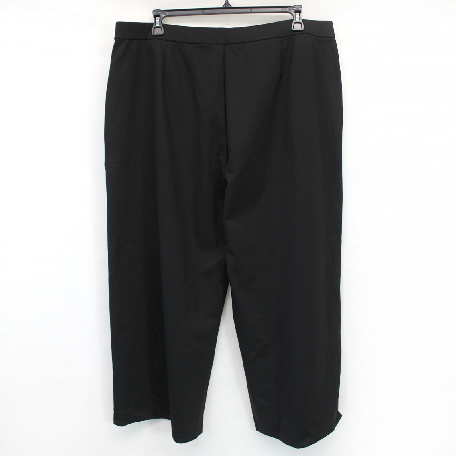 Eileen Fisher Plus Black Washable Flex Ponte Wide-Leg Pant Easy Fit Ankle 1X