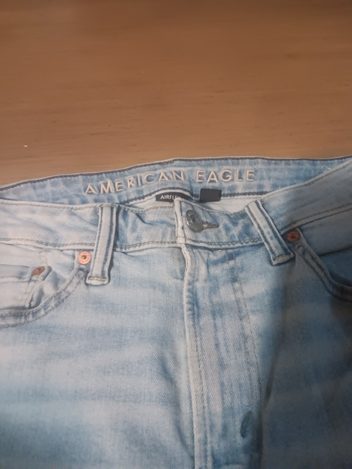 American Eagle AirFlex+ Jeans Men’s 32×30 Light Wash Stretch Slim Fit Denim
