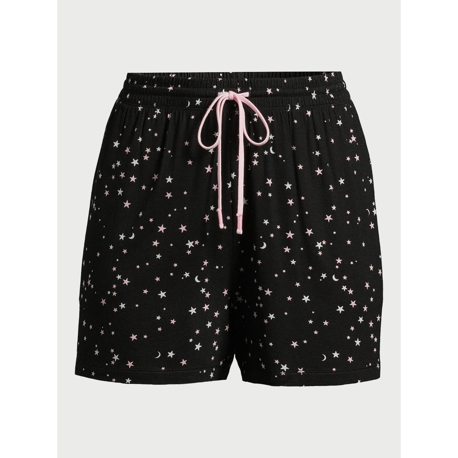 Joyspun Women’s Black Sleep Shorts Size XL 16-18 STARS & MOON DESIGN Brand NEW