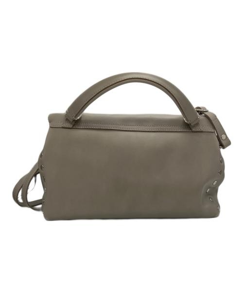 zanellato POSTINA Studded Leather Shoulder Bag gray