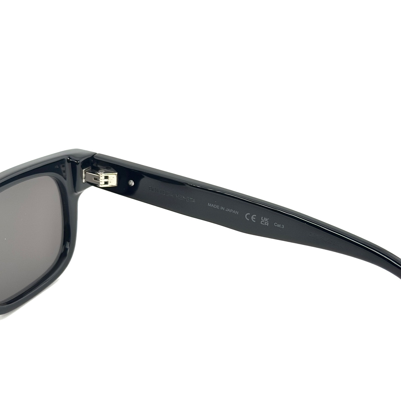 BOTTEGA VENETA 1411 BV1411S Black Classic Squared Unisex Sunglass 001 Authentic