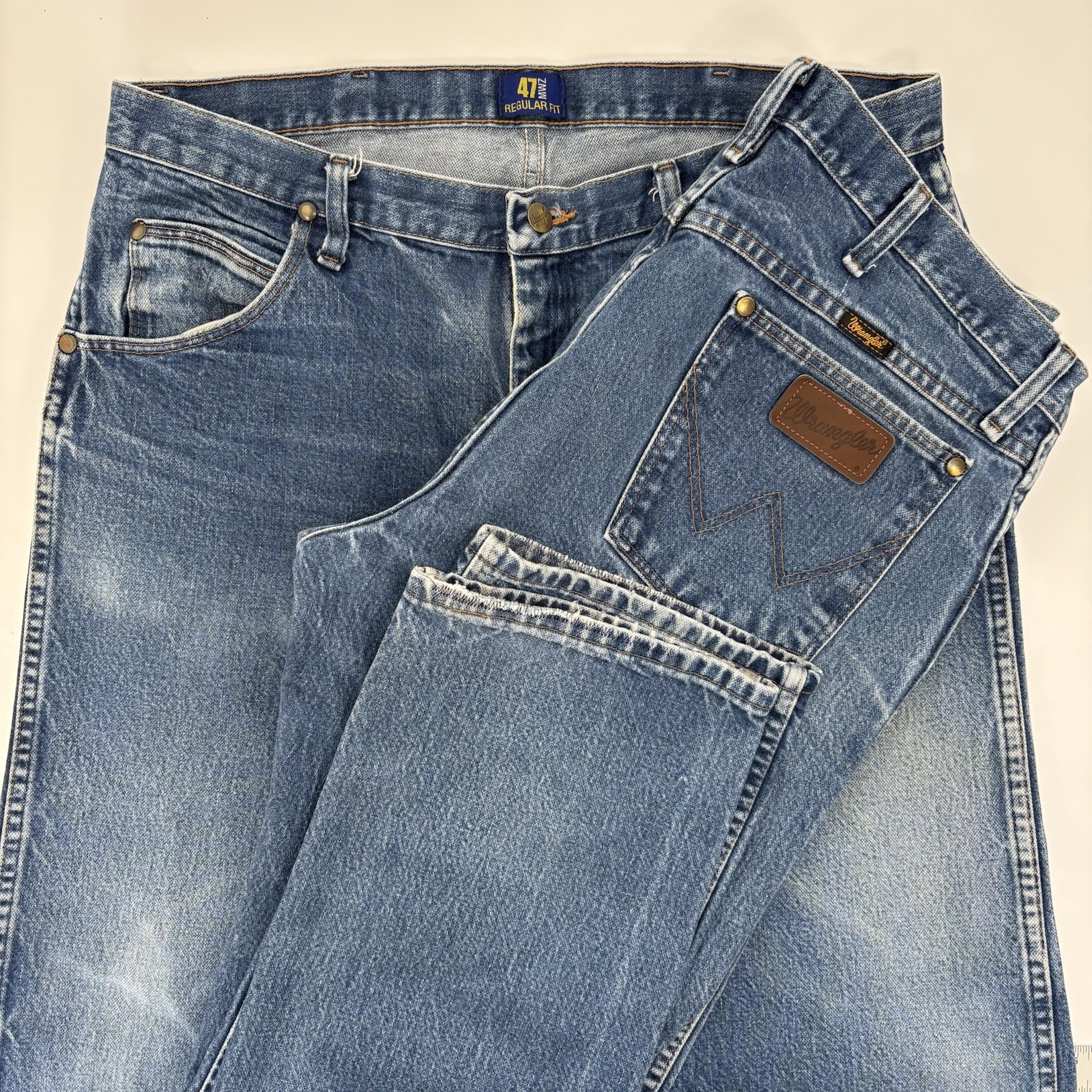 LOT OF 2 Wrangler 47MWZPW Jeans Mens 36×30 Blue Denim Regular Fit Cowboy Western